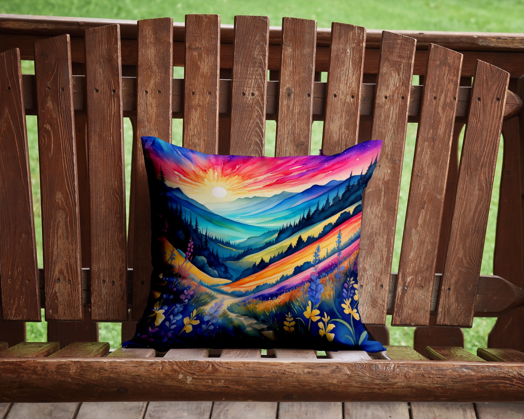 Buy this Colorful Annual Larkspur Fabric Decorative Pillow
