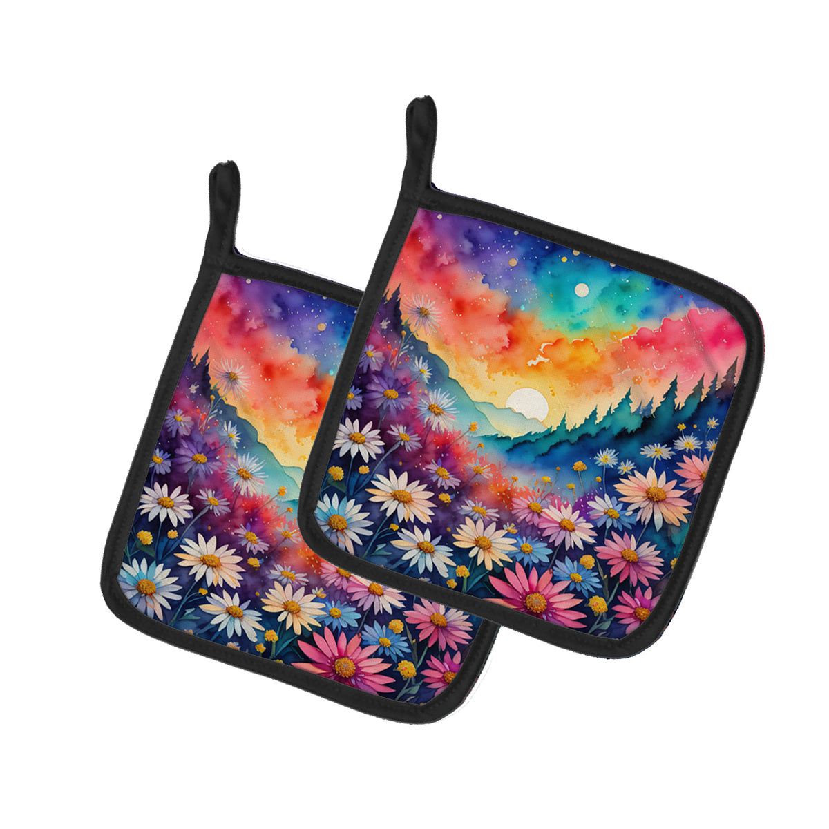 Buy this Colorful Asters Pair of Pot Holders