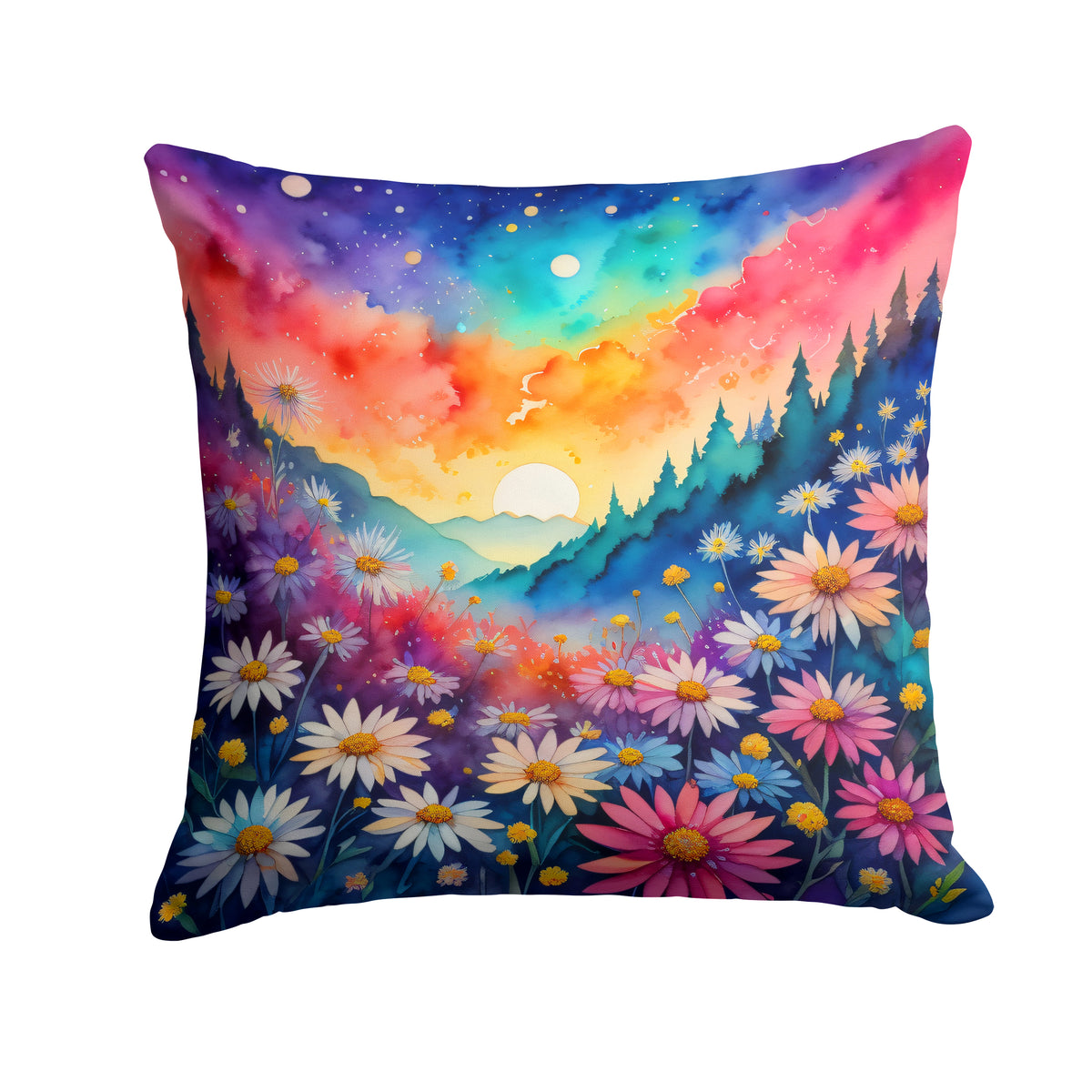 Buy this Colorful Asters Fabric Decorative Pillow