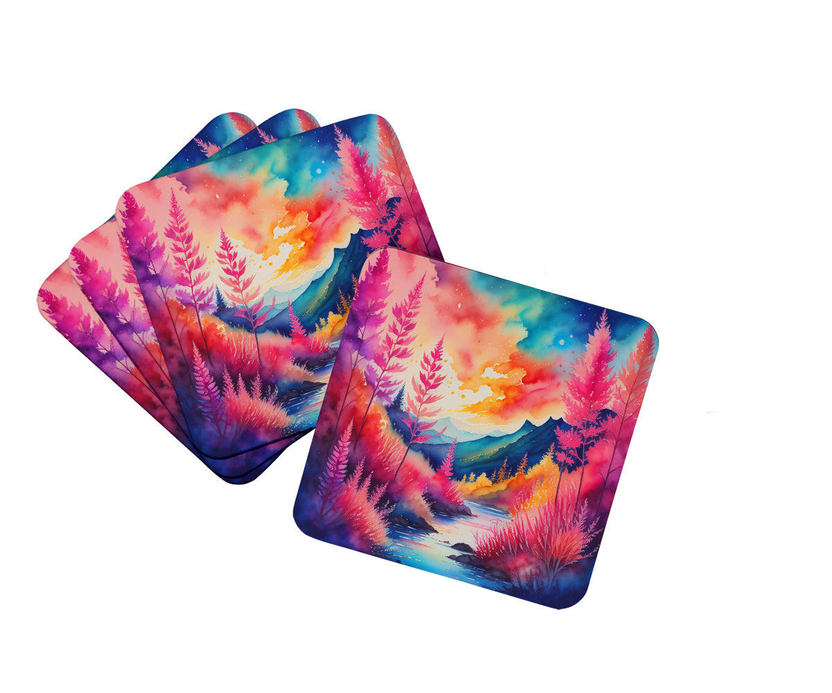 Buy this Colorful Astilbe Foam Coaster Set of 4