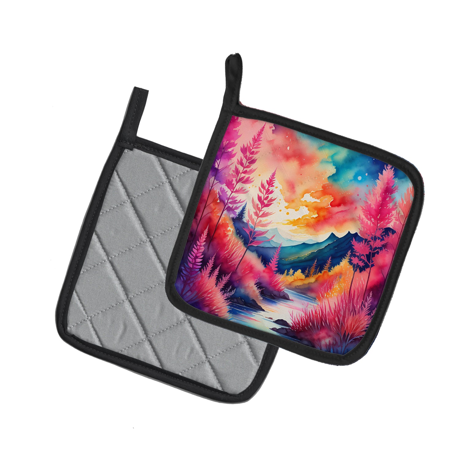 Caroline's Treasures Colorful Astilbe Pot Holders - Set of 2 Decorative Kitchen Helpers | Made in the USA