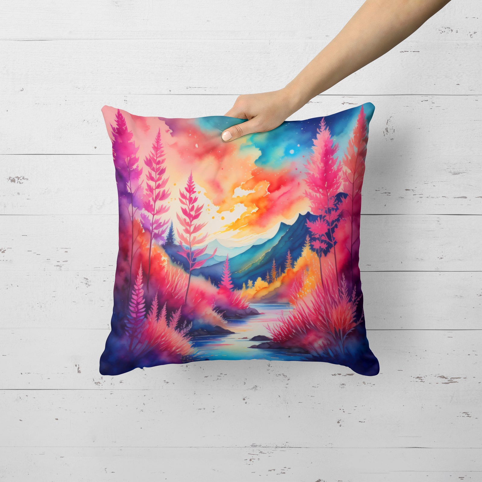 Caroline's Treasures Colorful Astilbe Fabric Decorative Pillow