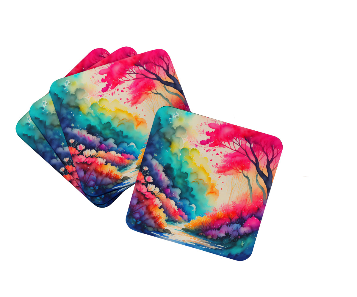 Buy this Colorful Azaleas Foam Coaster Set of 4