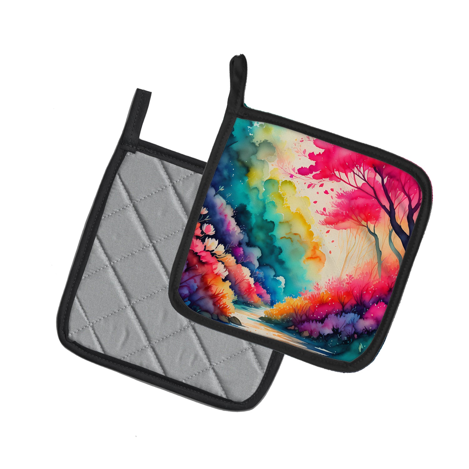 Caroline's Treasures Colorful Azaleas Pot Holders - Set of 2 Decorative Kitchen Helpers | Made in the USA