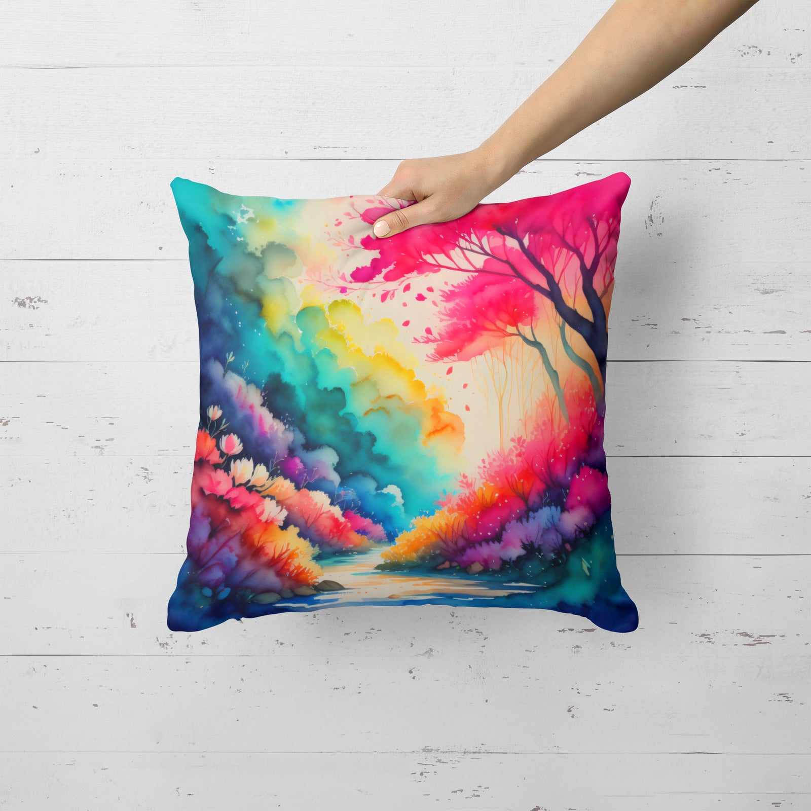 Caroline's Treasures Colorful Azaleas Fabric Decorative Pillow