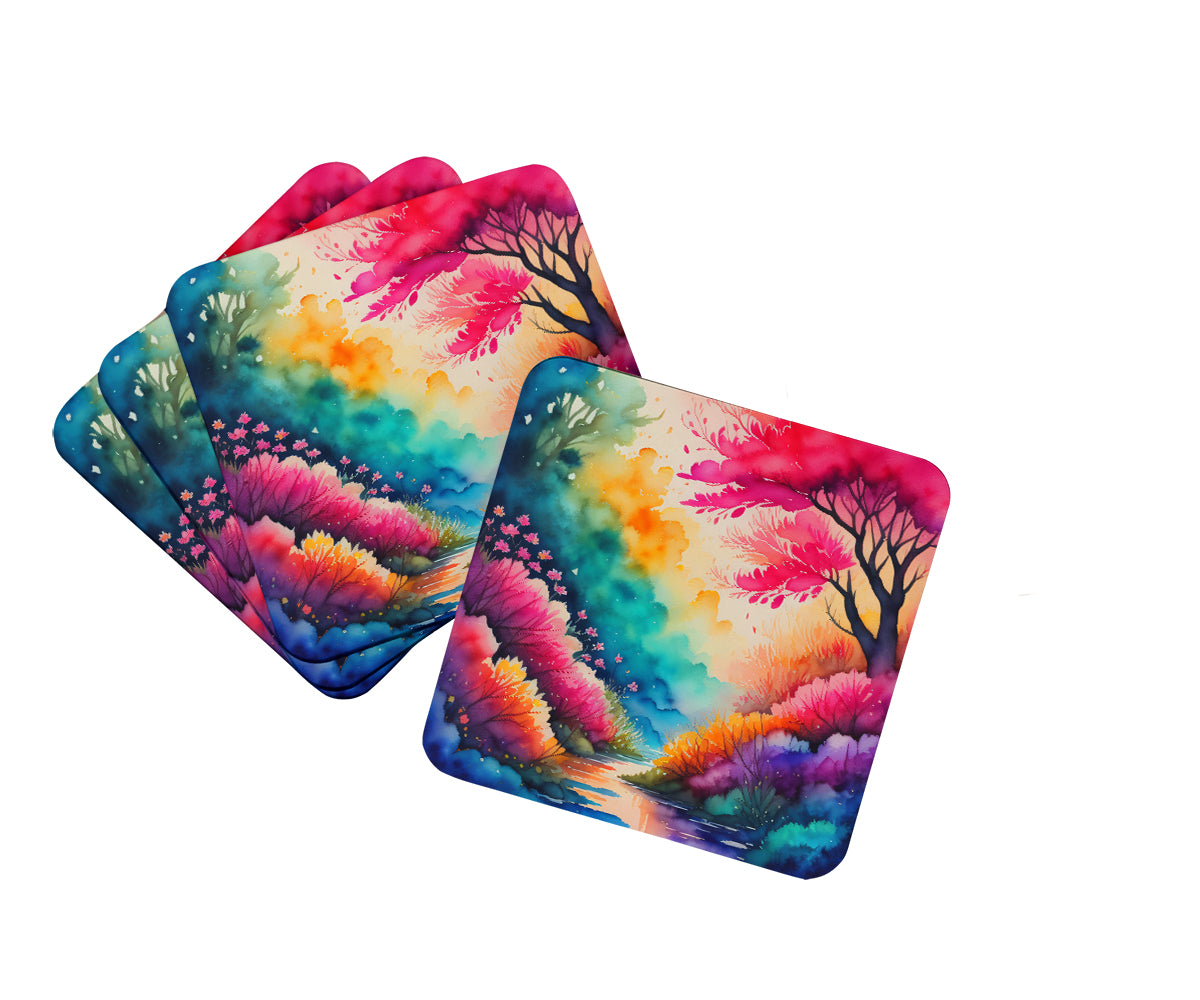 Buy this Colorful Azaleas Foam Coaster Set of 4