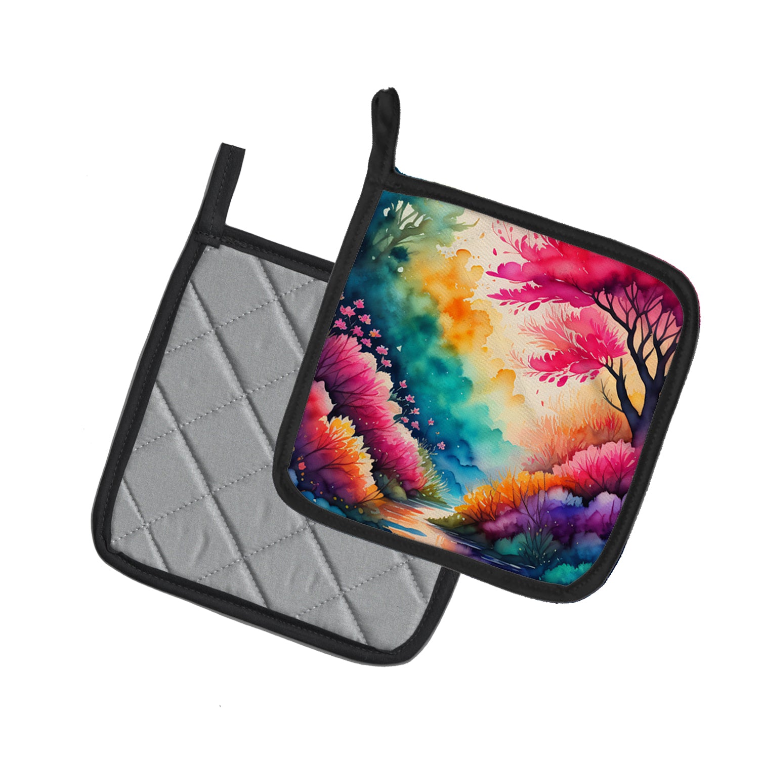 Caroline's Treasures Colorful Azaleas Pot Holders - Set of 2 Decorative Kitchen Helpers | Made in the USA