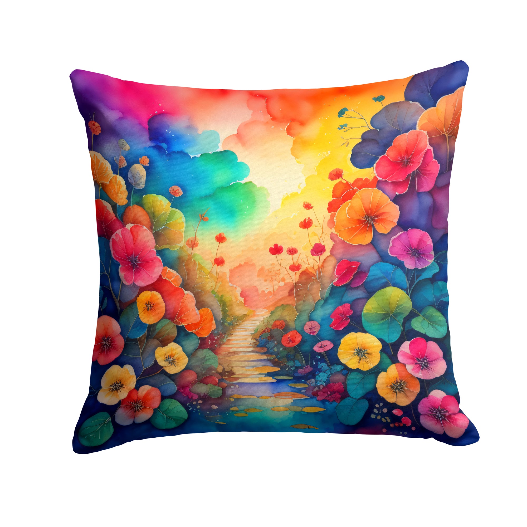 Buy this Colorful Begonias Fabric Decorative Pillow
