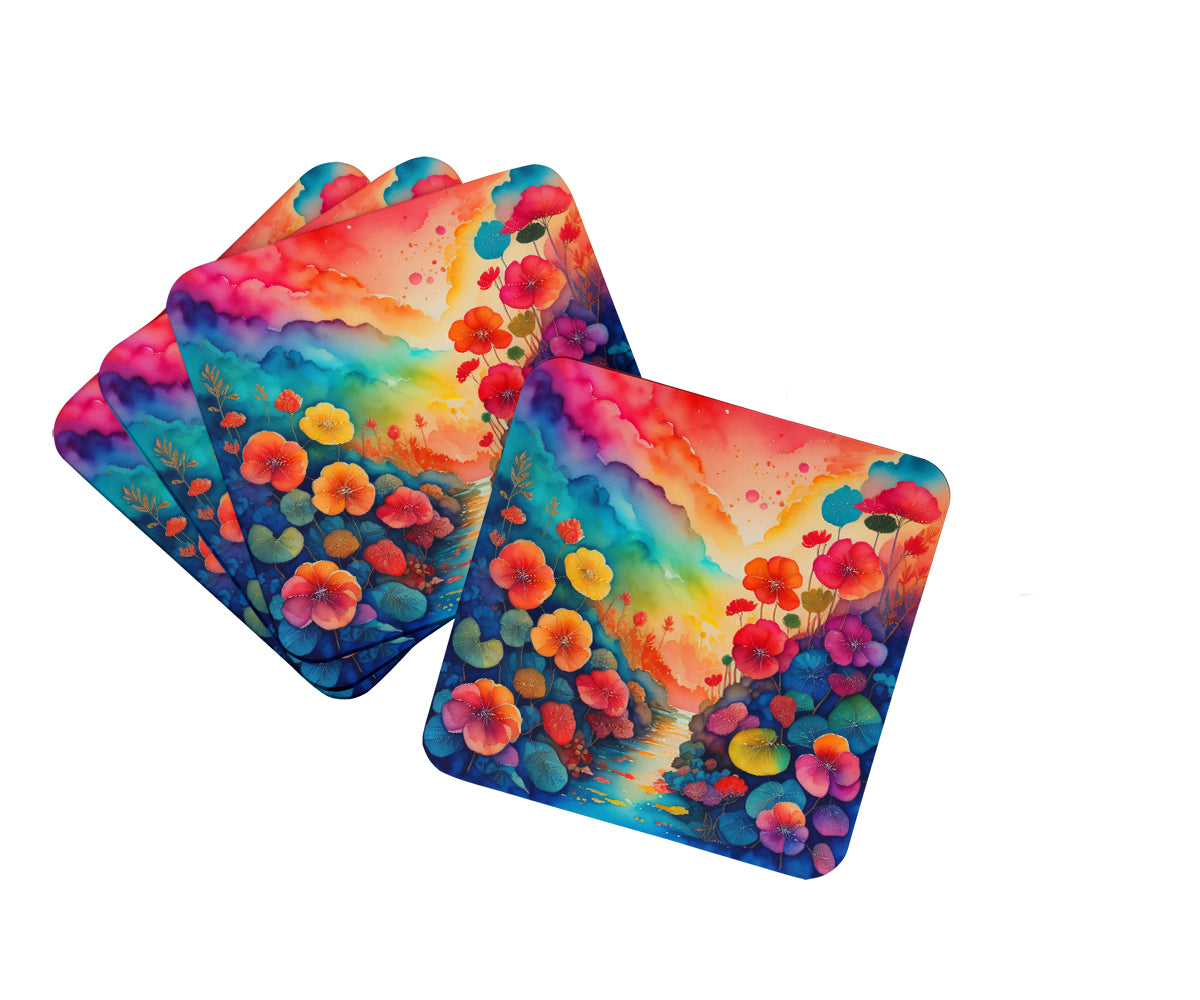 Buy this Colorful Begonias Foam Coaster Set of 4