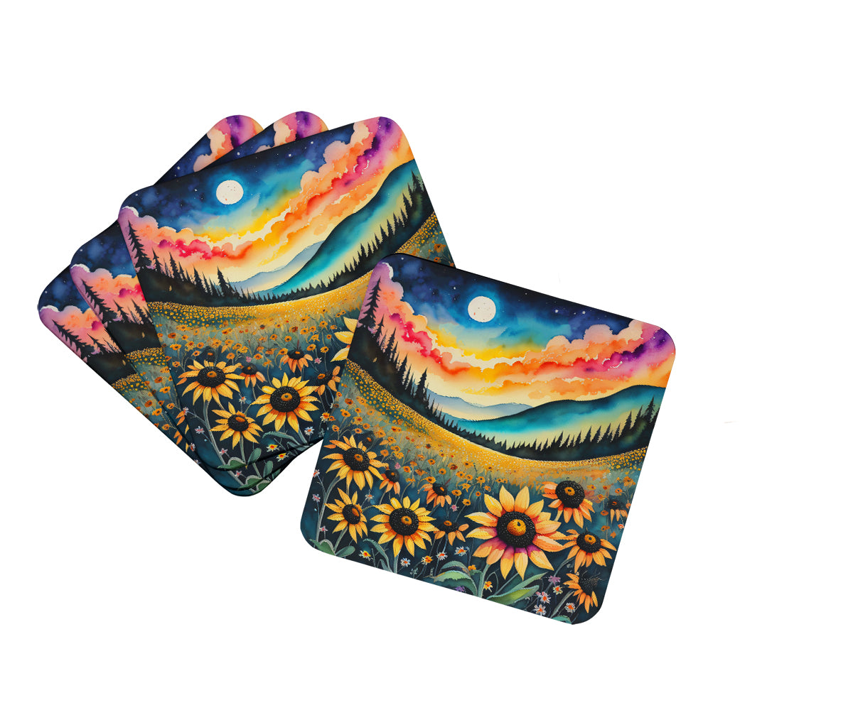Buy this Colorful Black-eyed Susans Foam Coaster Set of 4