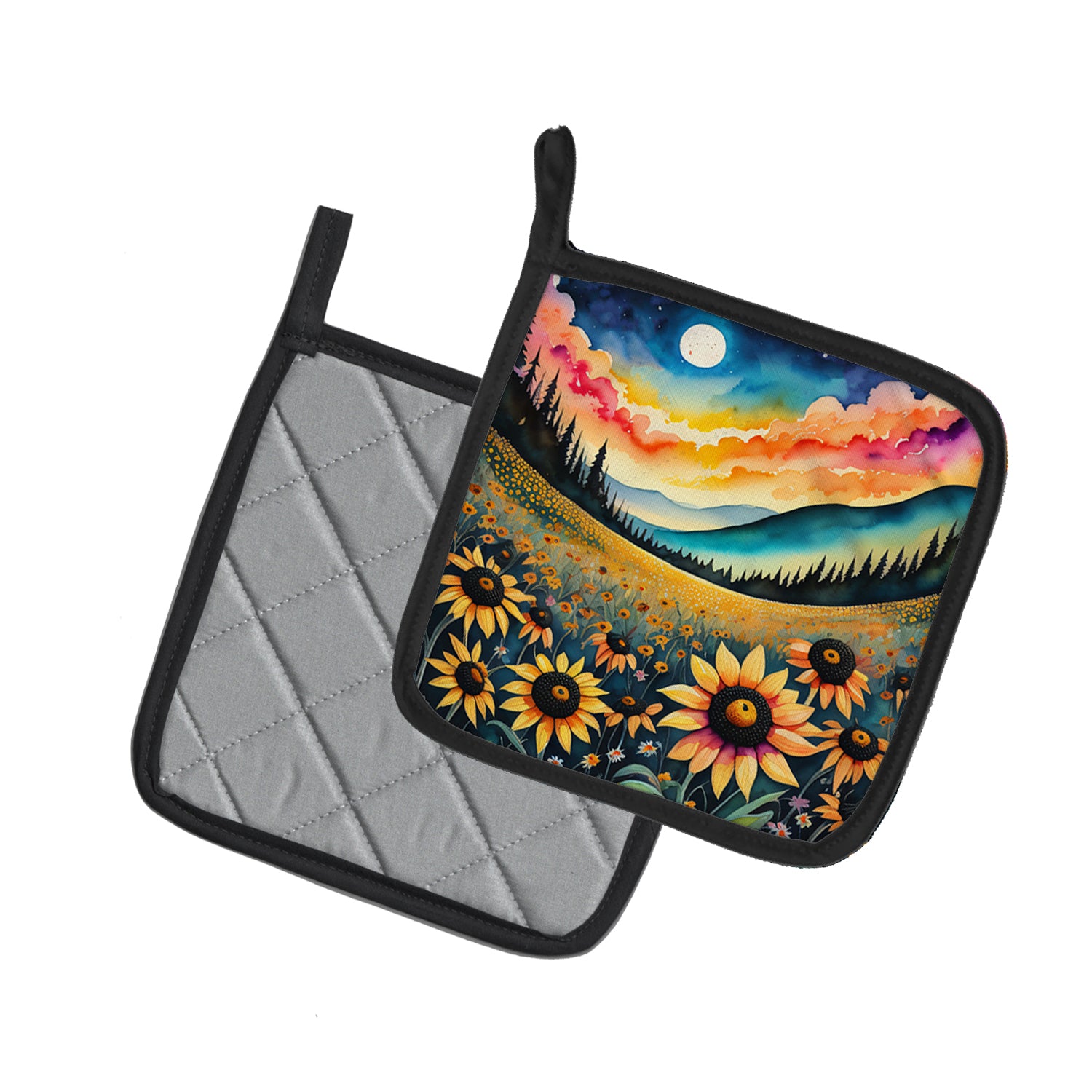 Buy this Colorful Black-eyed Susans Pair of Pot Holders