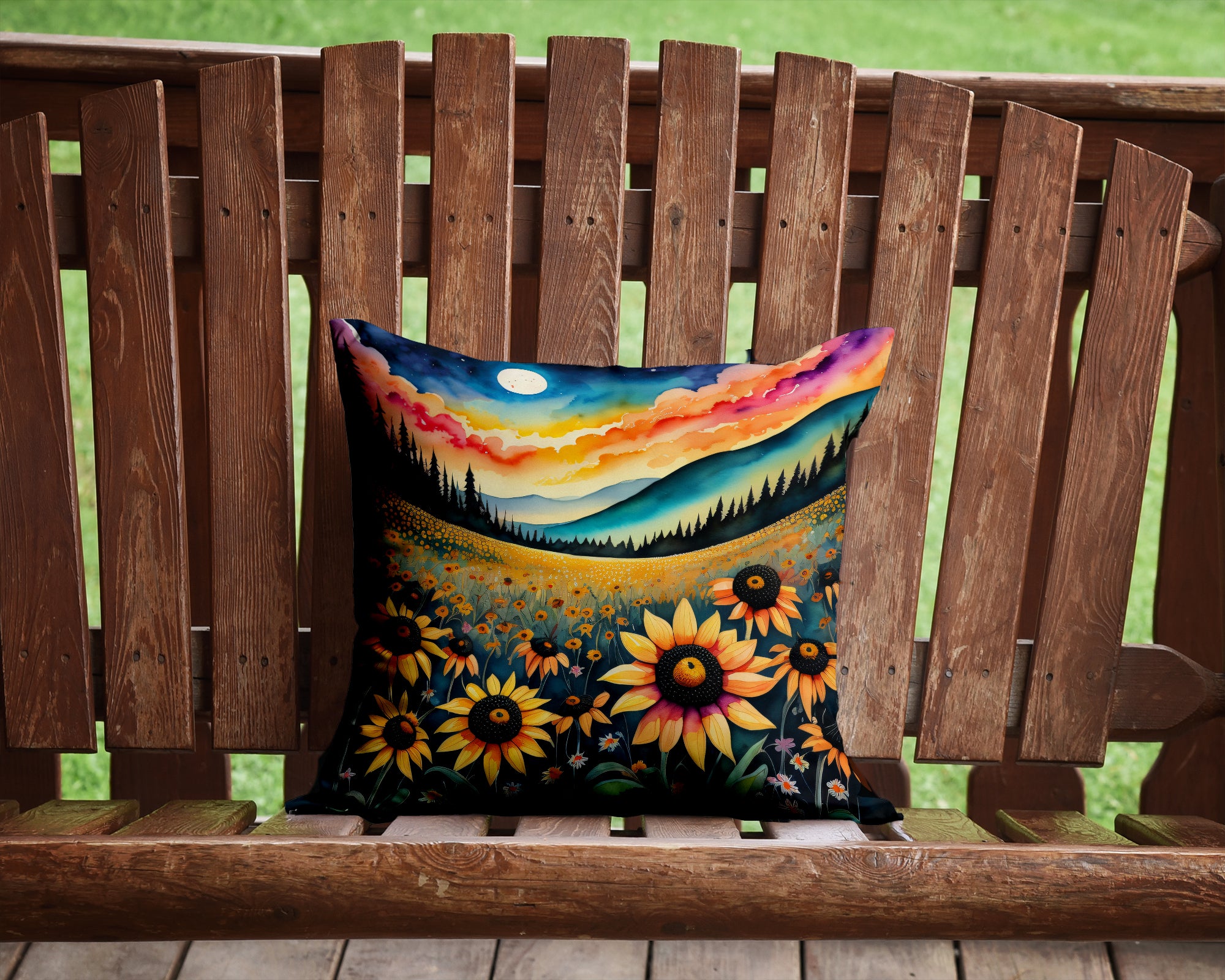Buy this Colorful Black-eyed Susans Fabric Decorative Pillow
