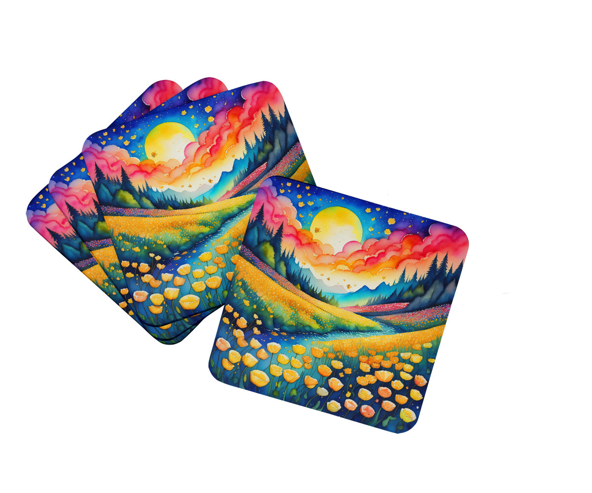 Buy this Colorful Buttercups Foam Coaster Set of 4