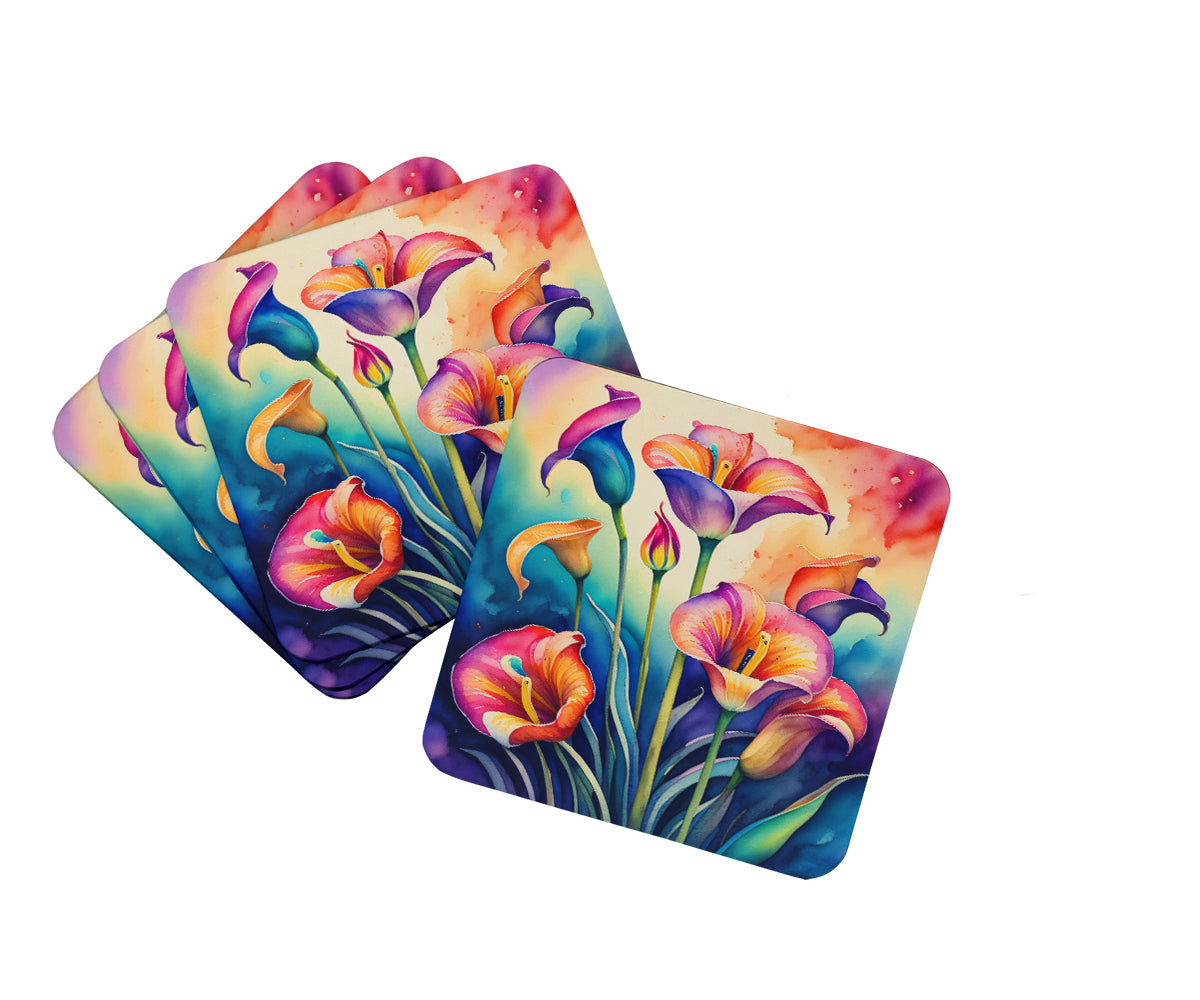 Buy this Colorful Calla Lilies Foam Coaster Set of 4