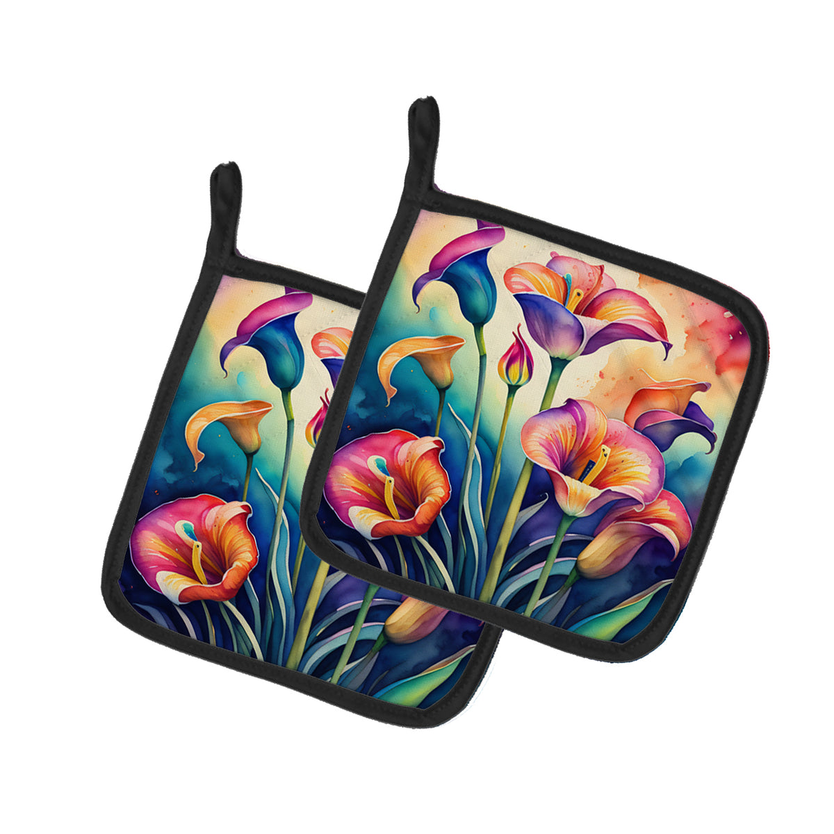 Buy this Colorful Calla Lilies Pair of Pot Holders