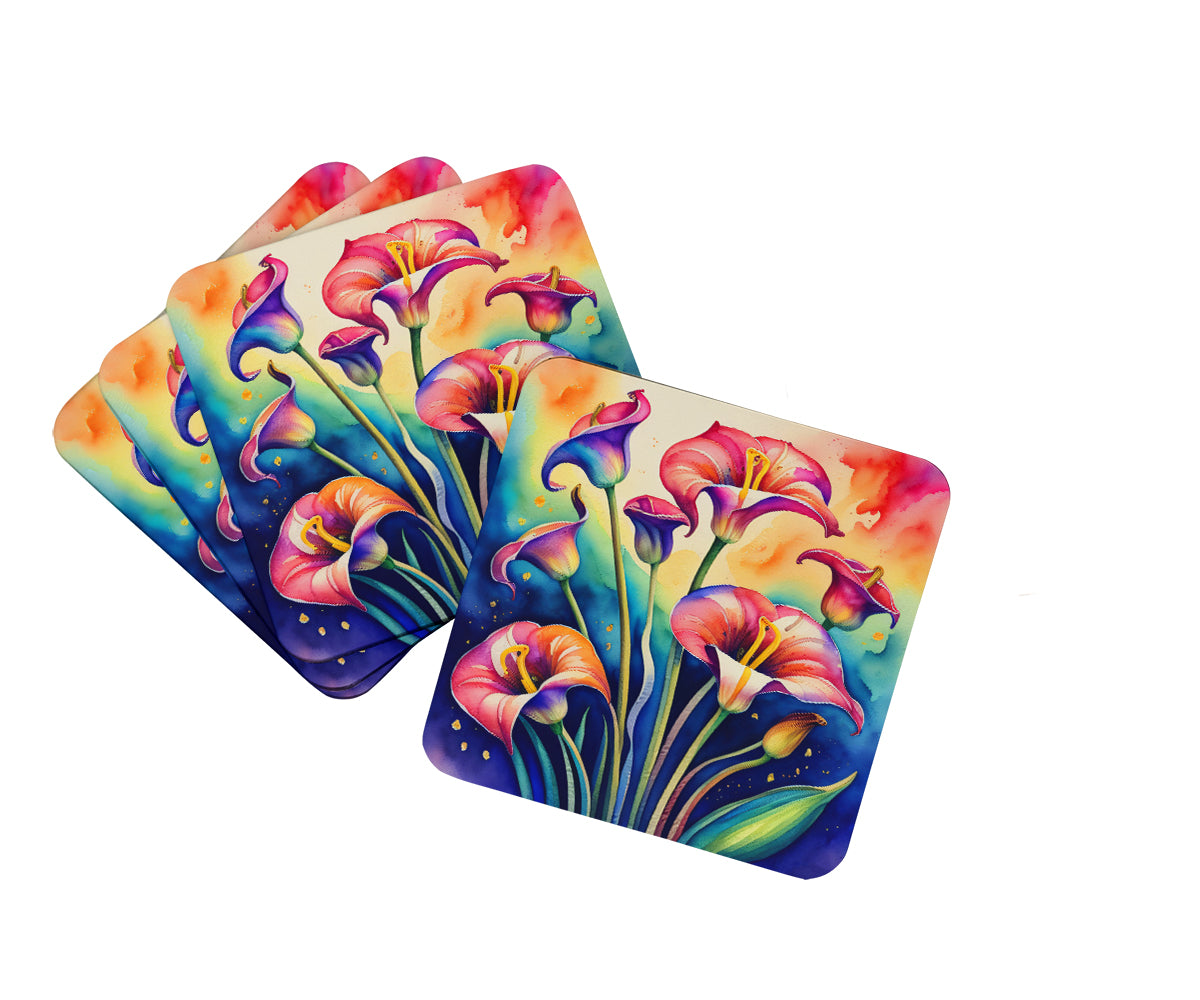 Buy this Colorful Calla Lilies Foam Coaster Set of 4