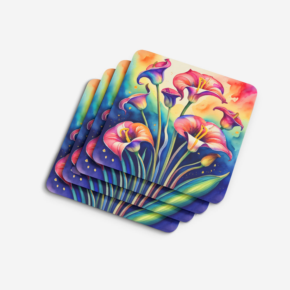 Colorful Calla Lilies Foam Coaster Set of 4