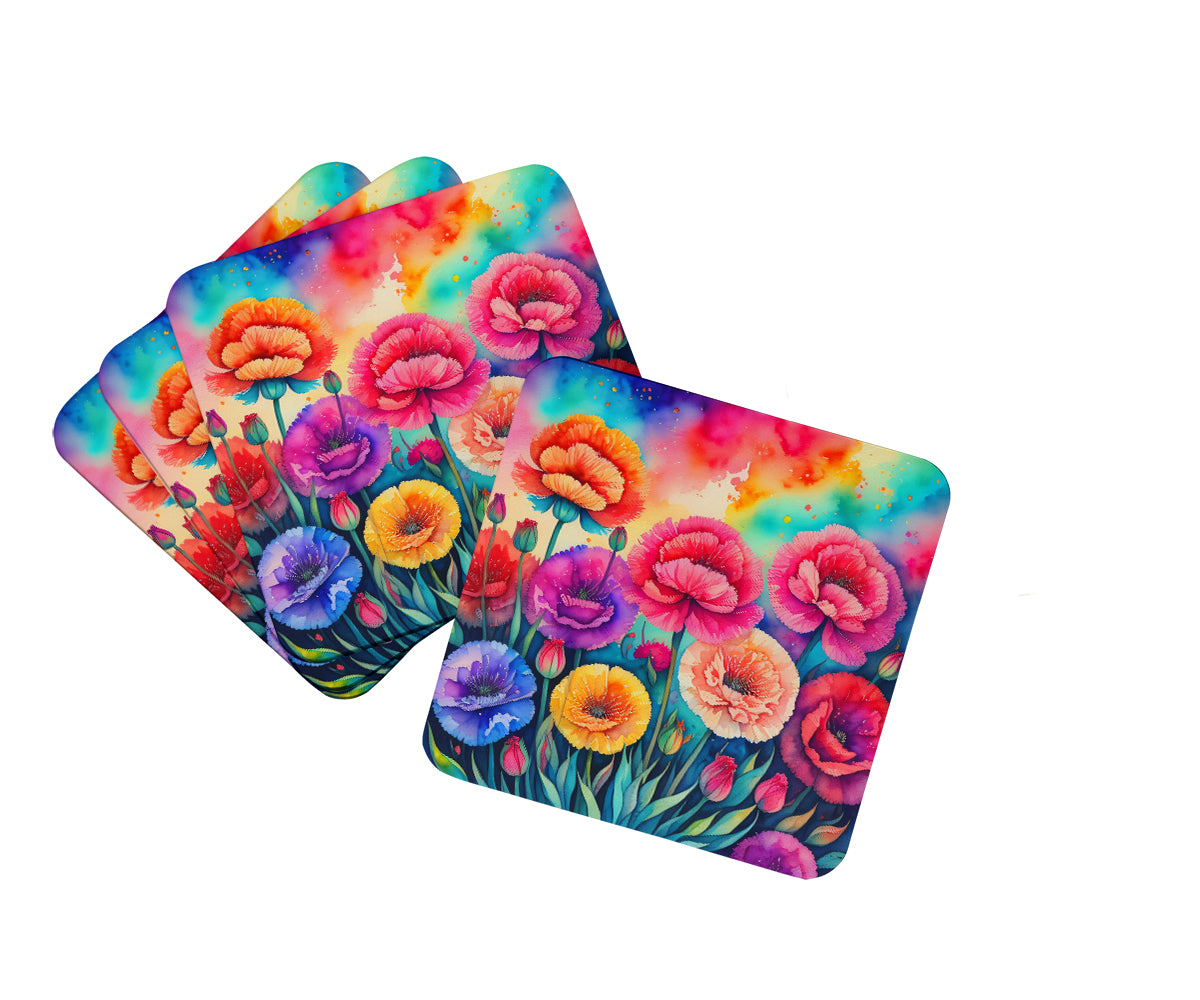 Buy this Colorful Carnations Foam Coaster Set of 4