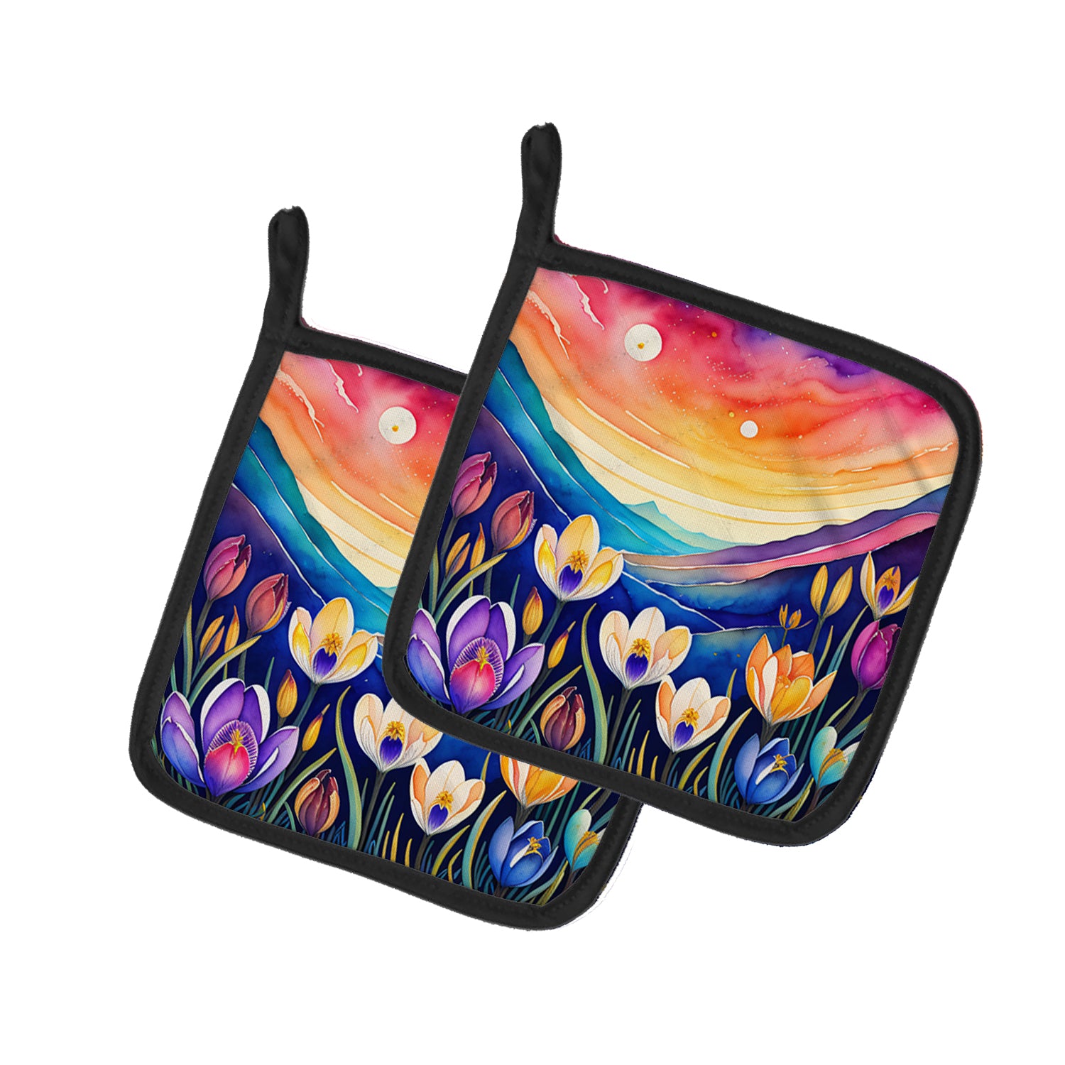Buy this Colorful Crocus Pair of Pot Holders