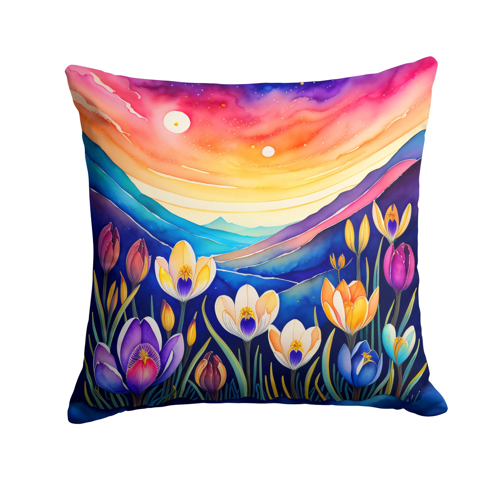 Buy this Colorful Crocus Fabric Decorative Pillow