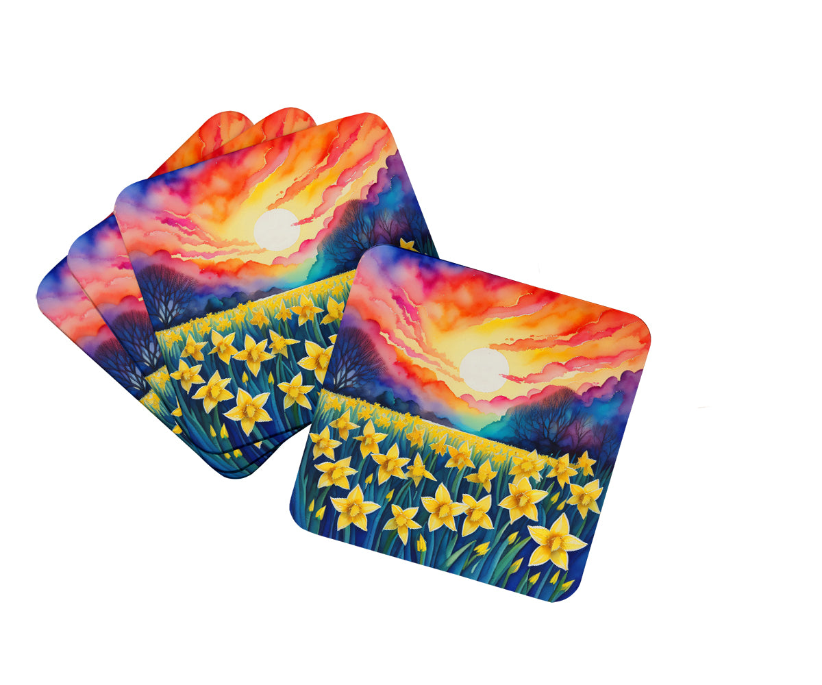 Buy this Colorful Daffodils Foam Coaster Set of 4