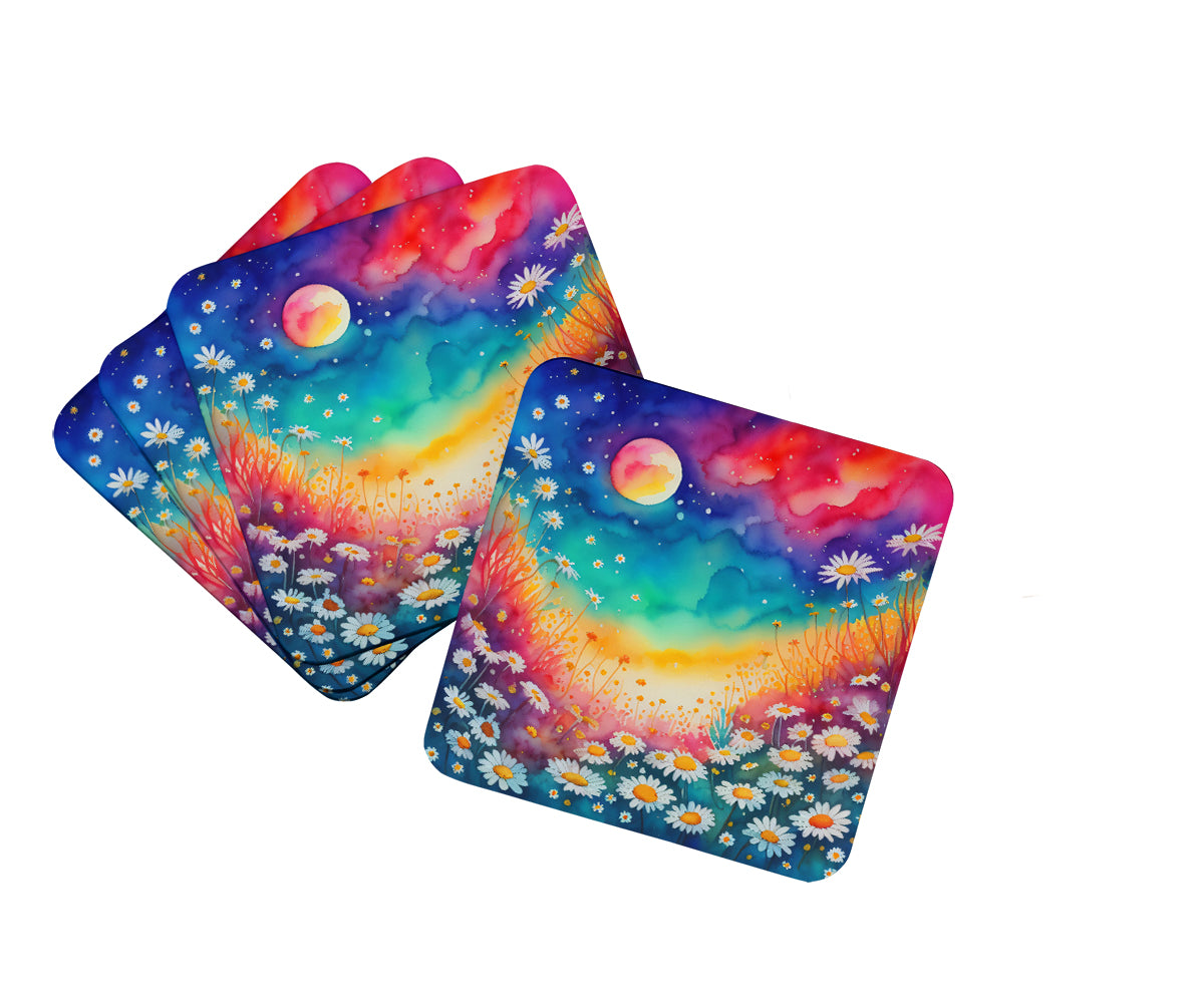 Buy this Colorful Daisies Foam Coaster Set of 4