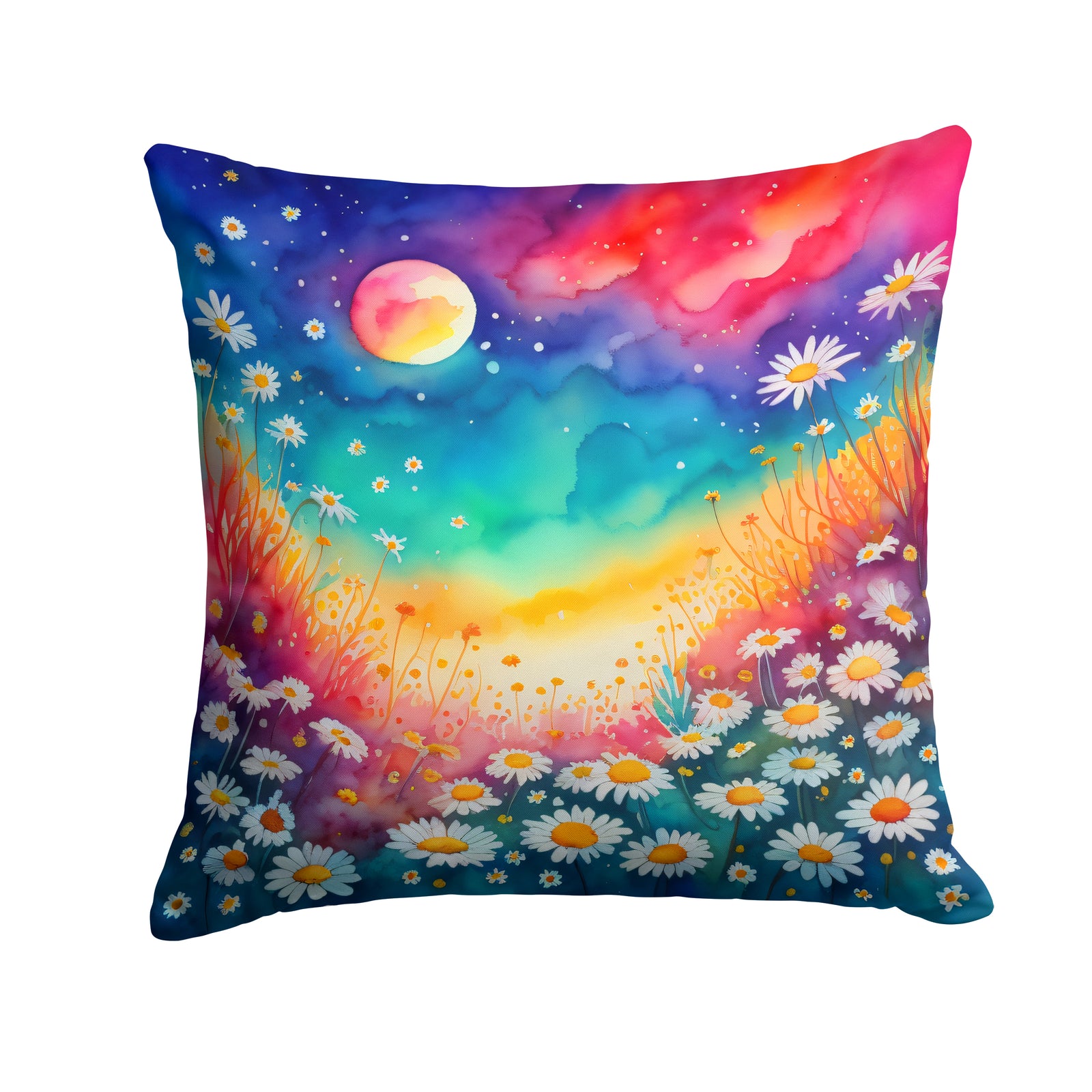 Buy this Colorful Daisies Fabric Decorative Pillow