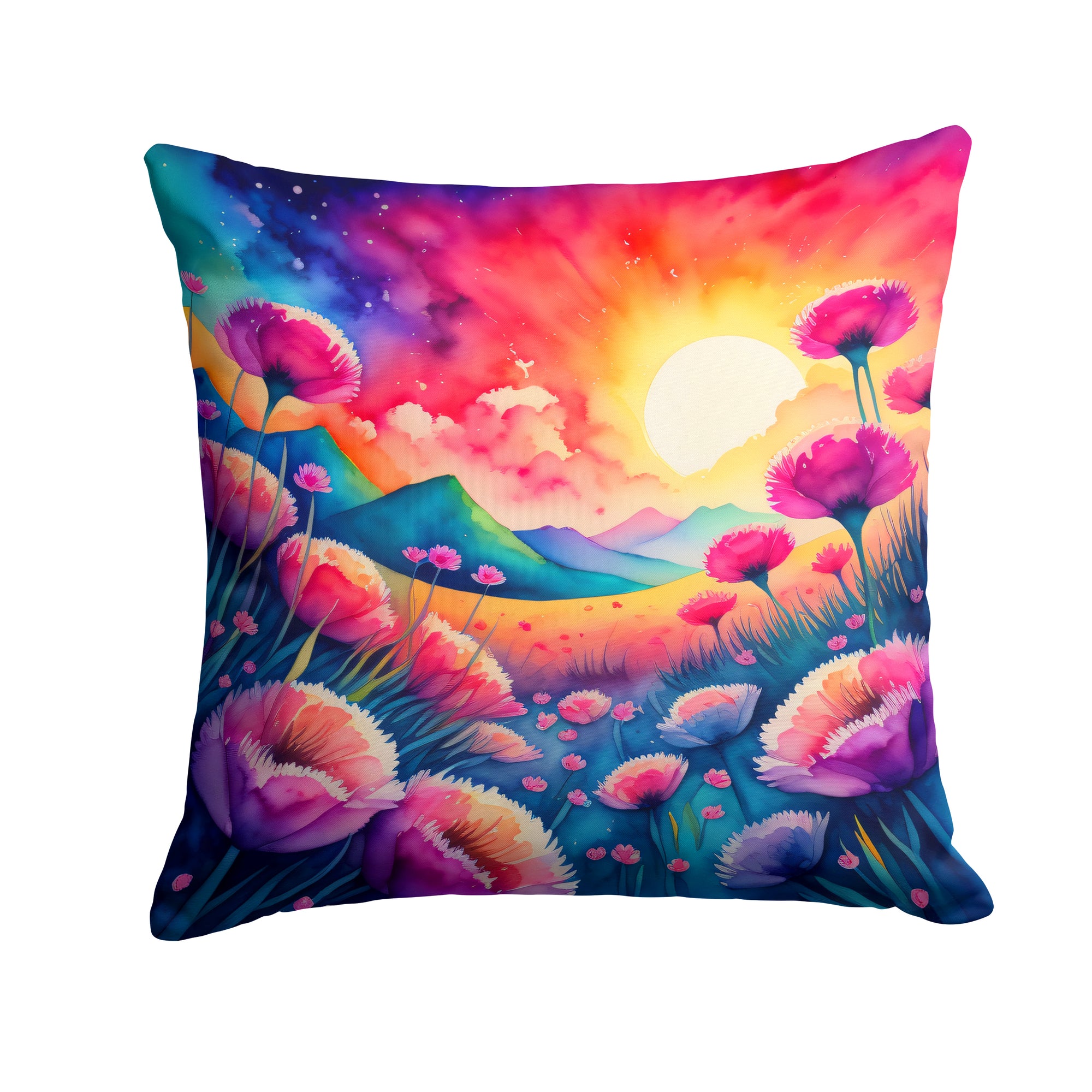 Buy this Colorful Dianthus Fabric Decorative Pillow