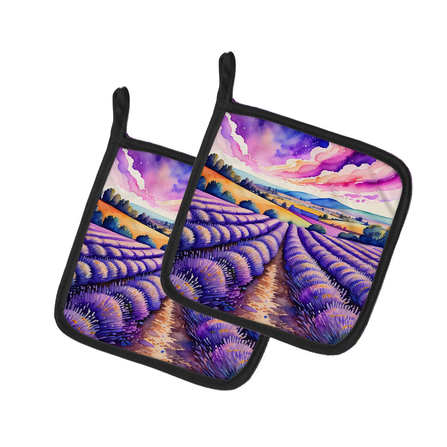 Buy this Colorful English Lavender Pair of Pot Holders