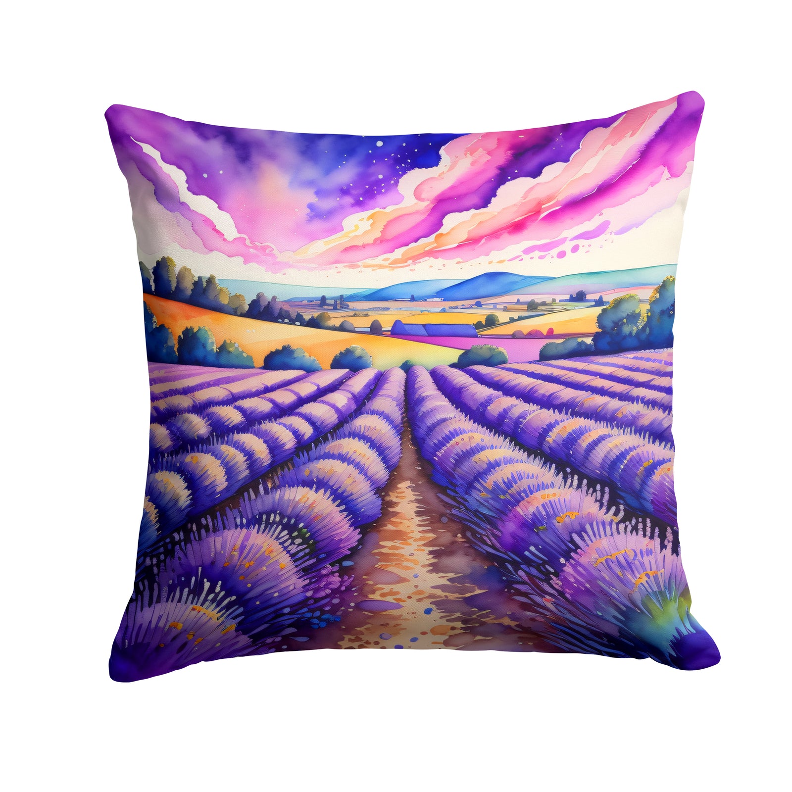 Buy this Colorful English Lavender Fabric Decorative Pillow