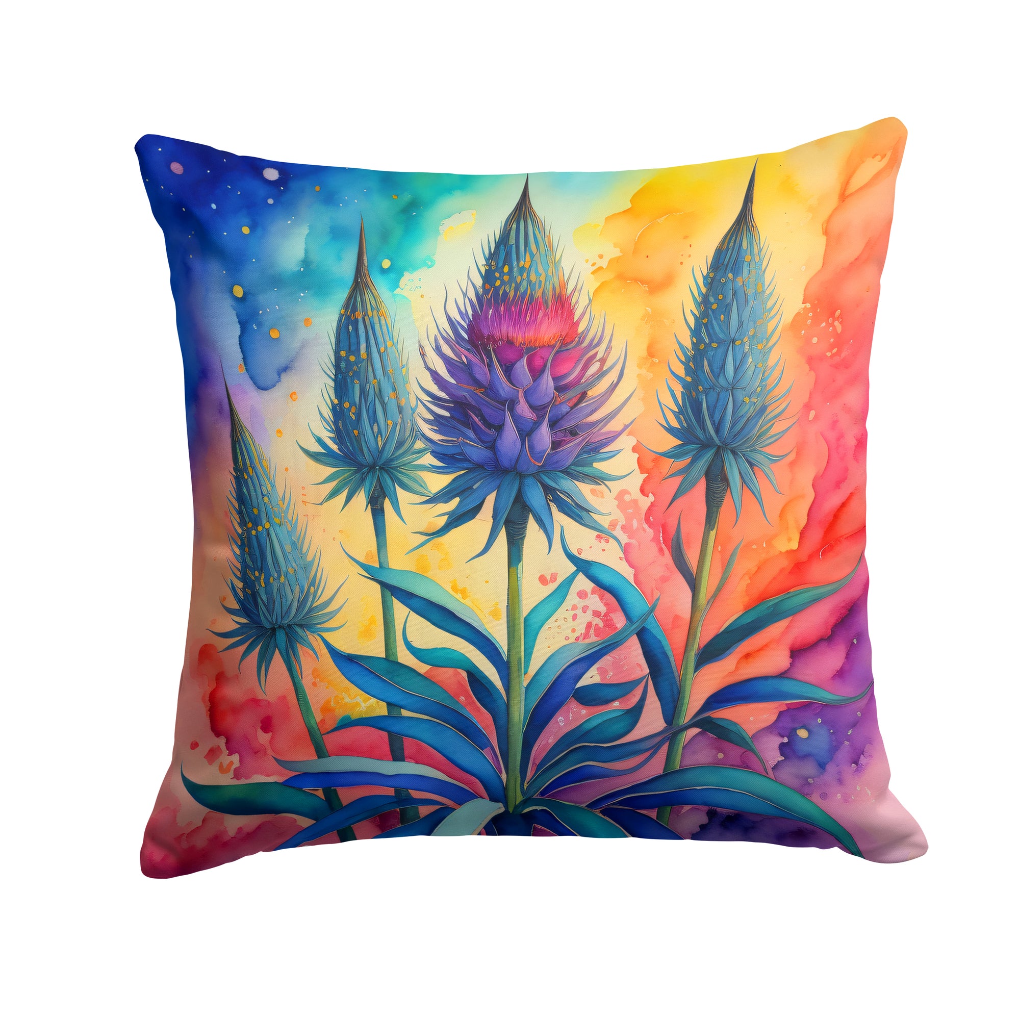 Buy this Colorful Eryngium Fabric Decorative Pillow