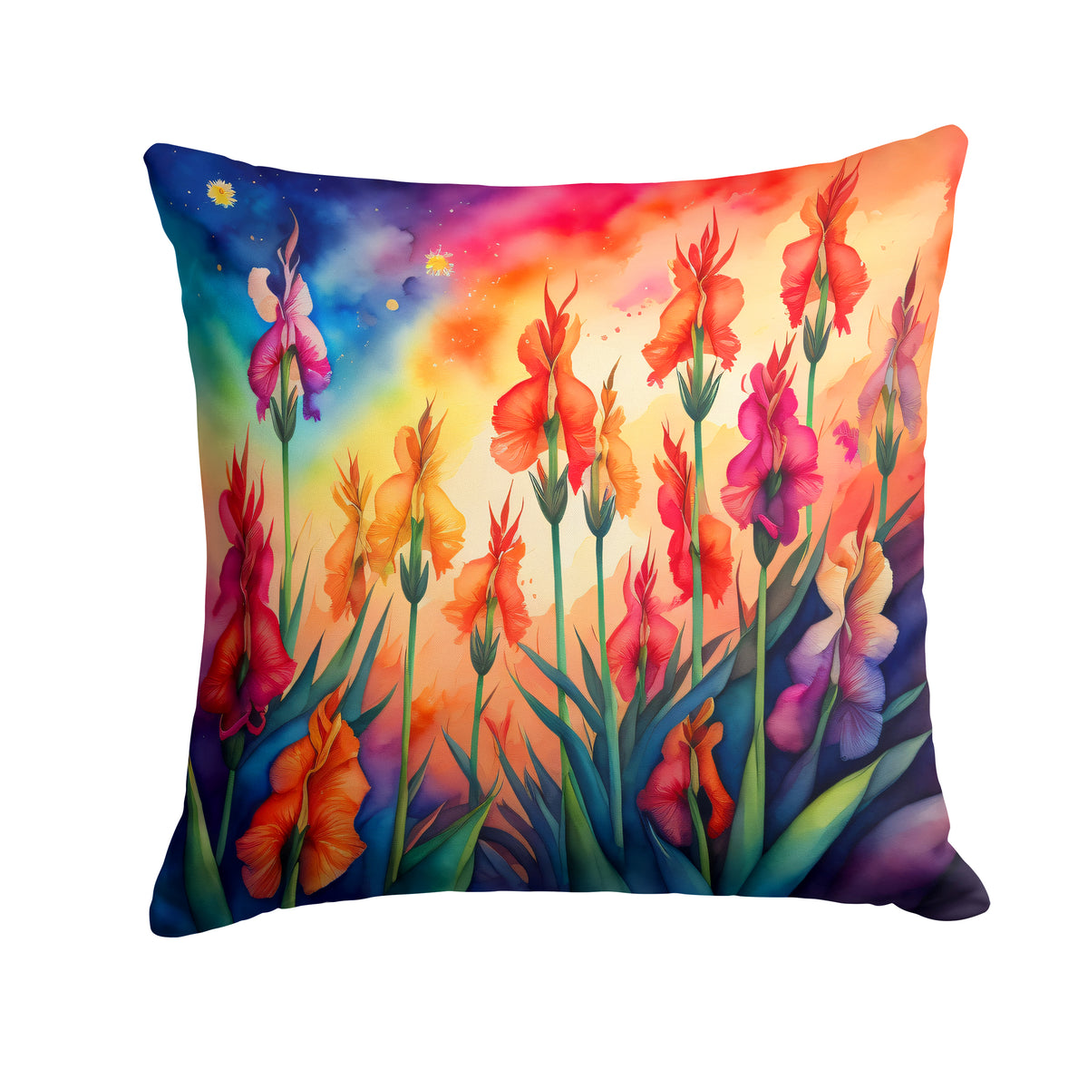 Buy this Colorful Gladiolus Fabric Decorative Pillow