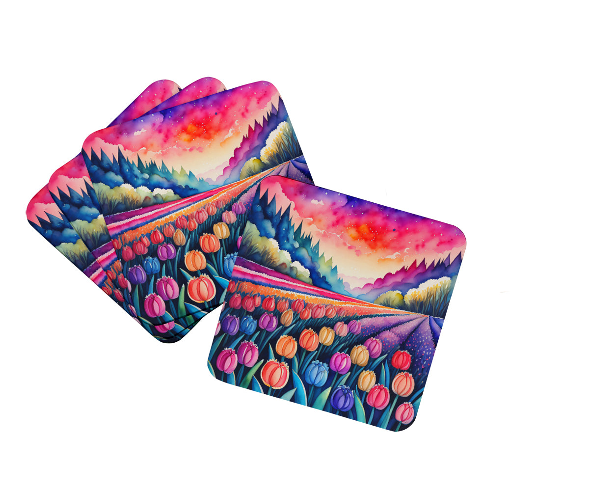 Buy this Colorful Hyacinths Foam Coaster Set of 4