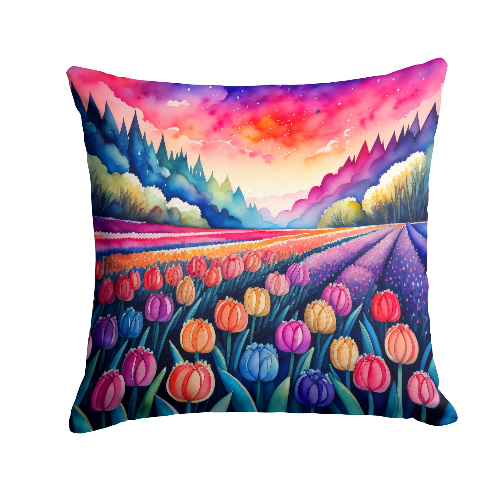 Buy this Colorful Hyacinths Fabric Decorative Pillow