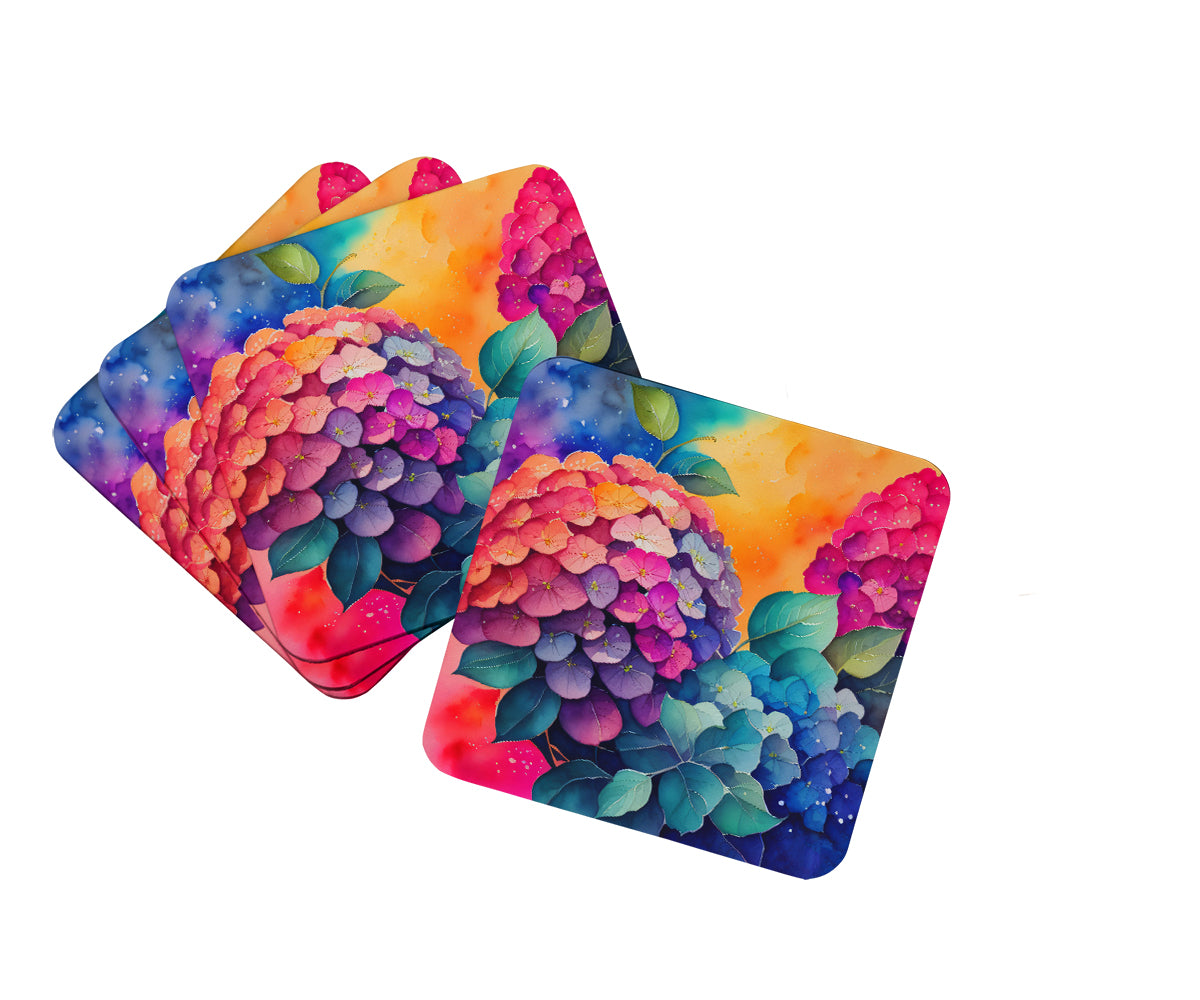 Buy this Colorful Hydrangeas Foam Coaster Set of 4