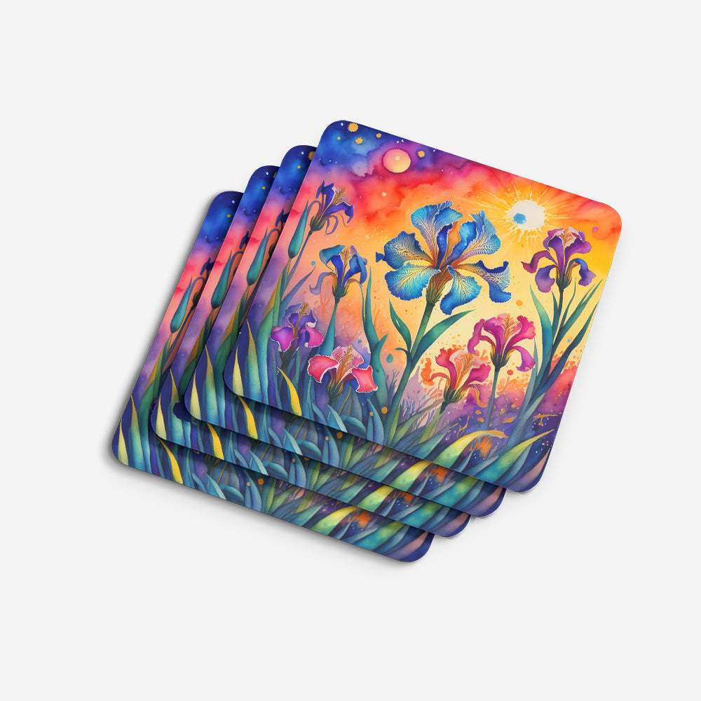 Colorful Iris Foam Coaster Set of 4