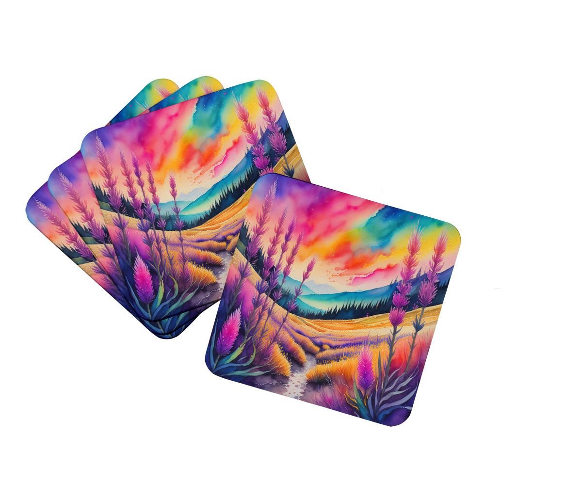 Buy this Colorful Liatris Foam Coaster Set of 4
