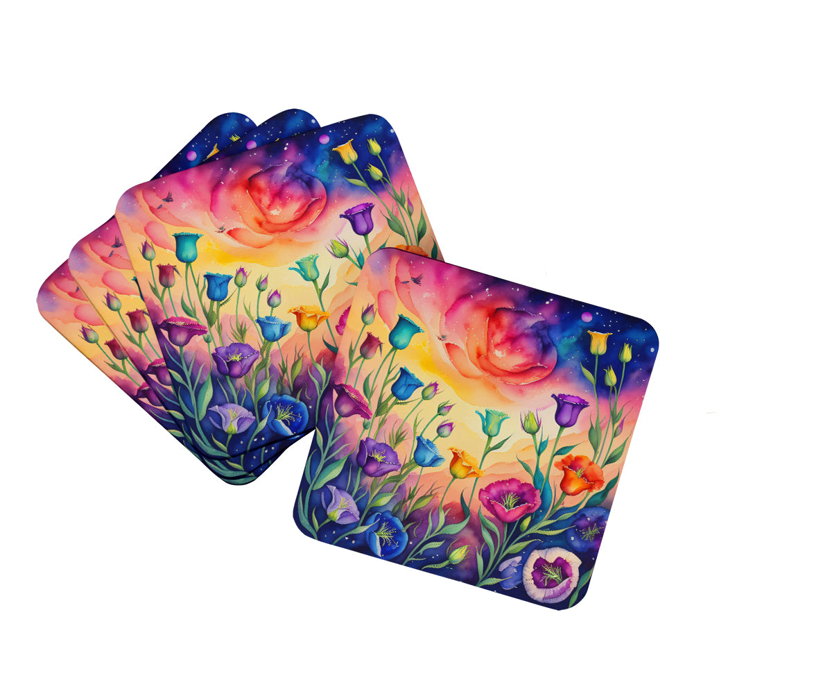 Buy this Colorful Lisianthus Foam Coaster Set of 4