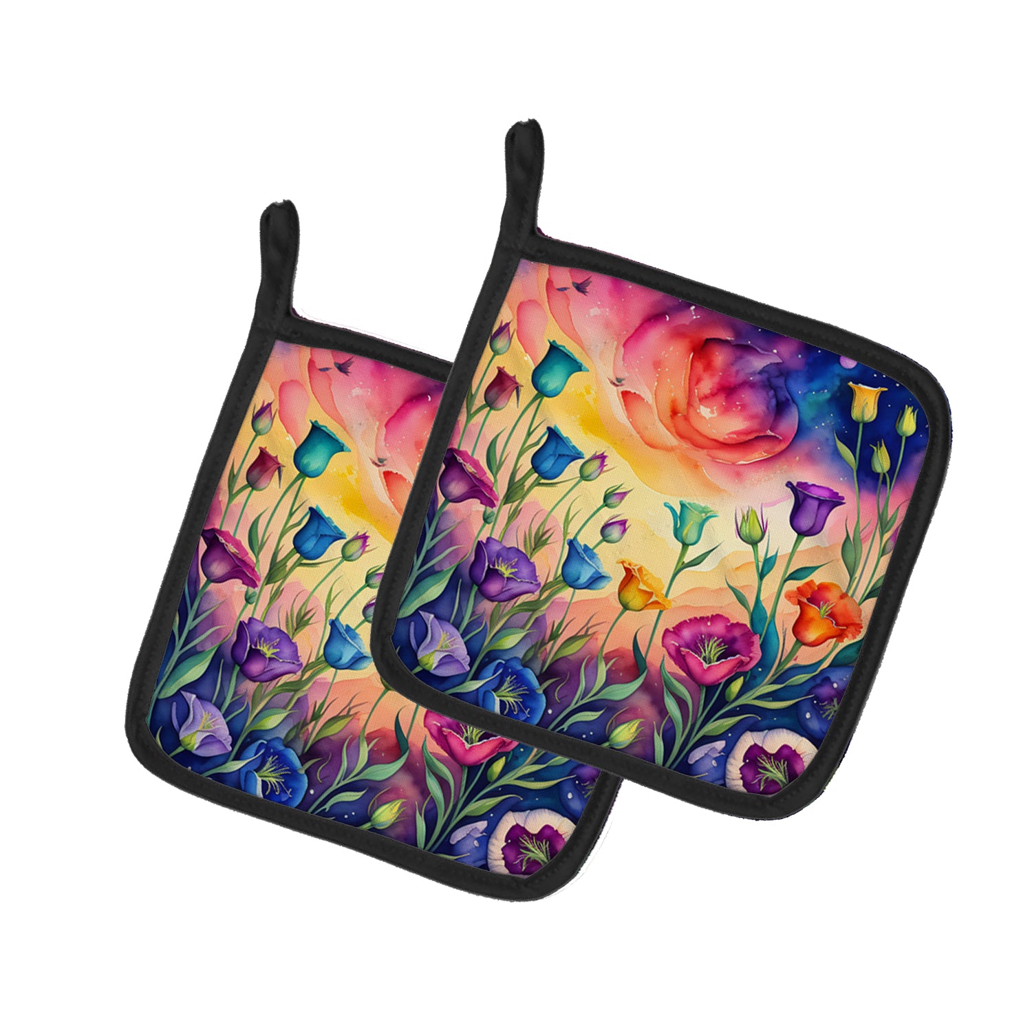Buy this Colorful Lisianthus Pair of Pot Holders