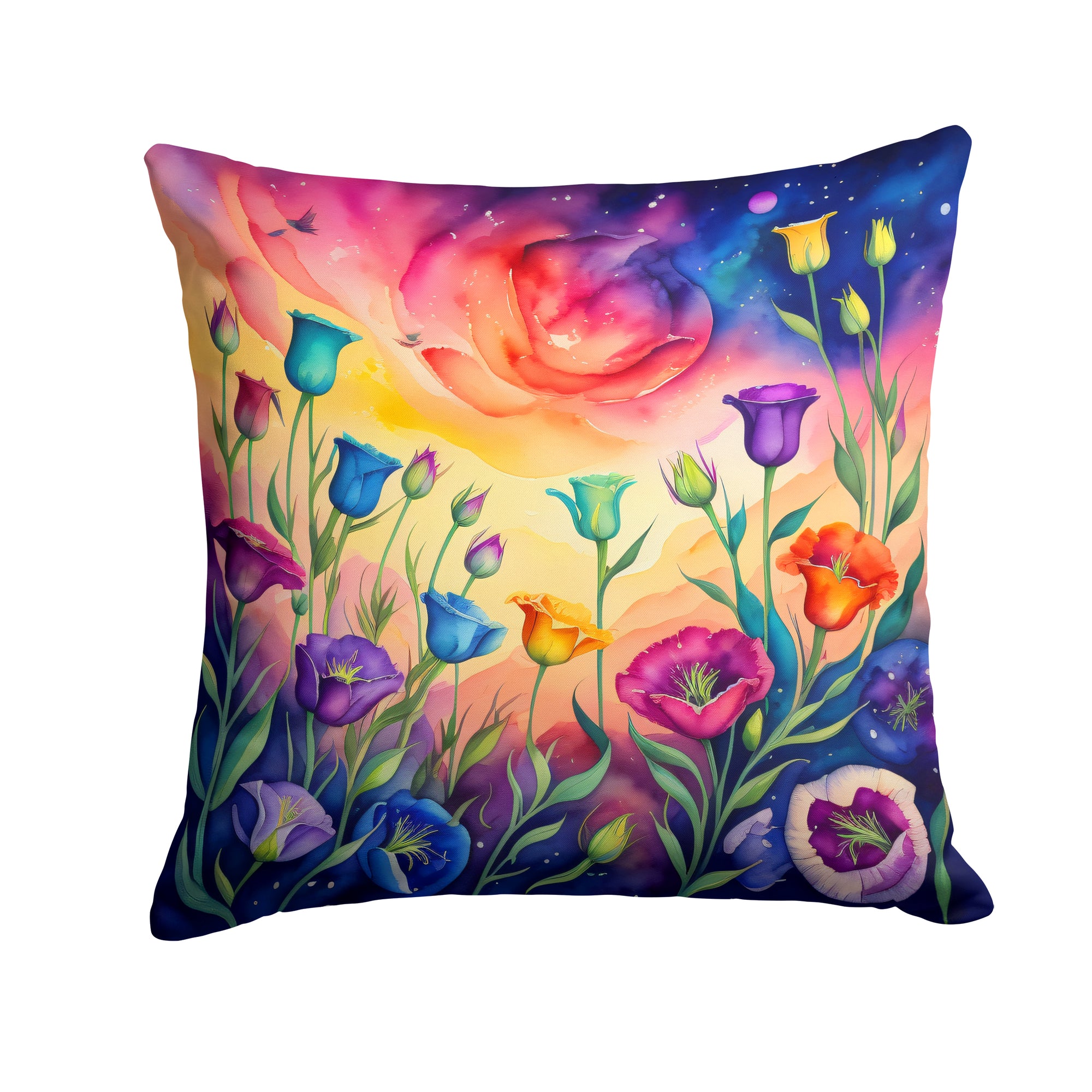 Buy this Colorful Lisianthus Fabric Decorative Pillow