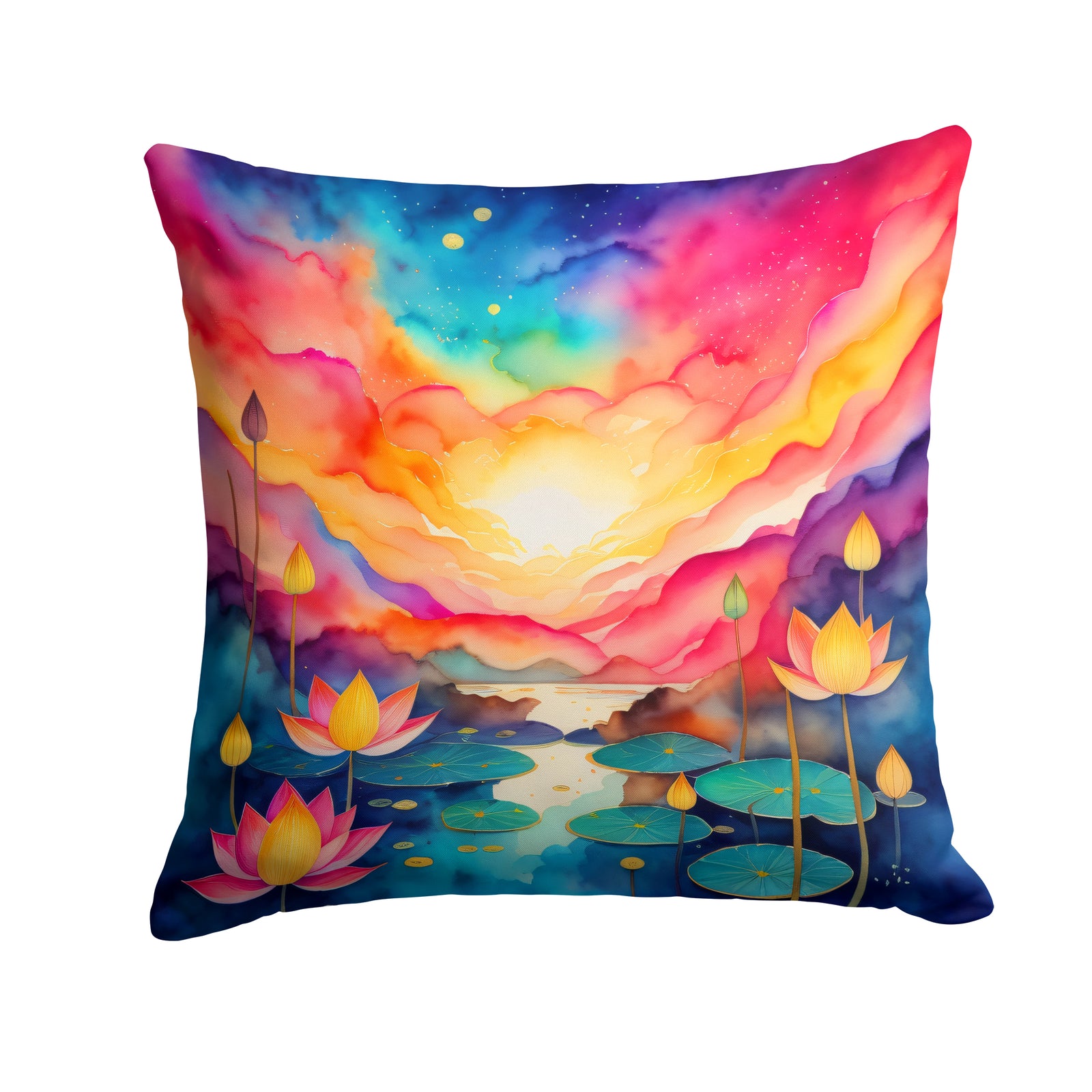 Buy this Colorful Lotus Fabric Decorative Pillow