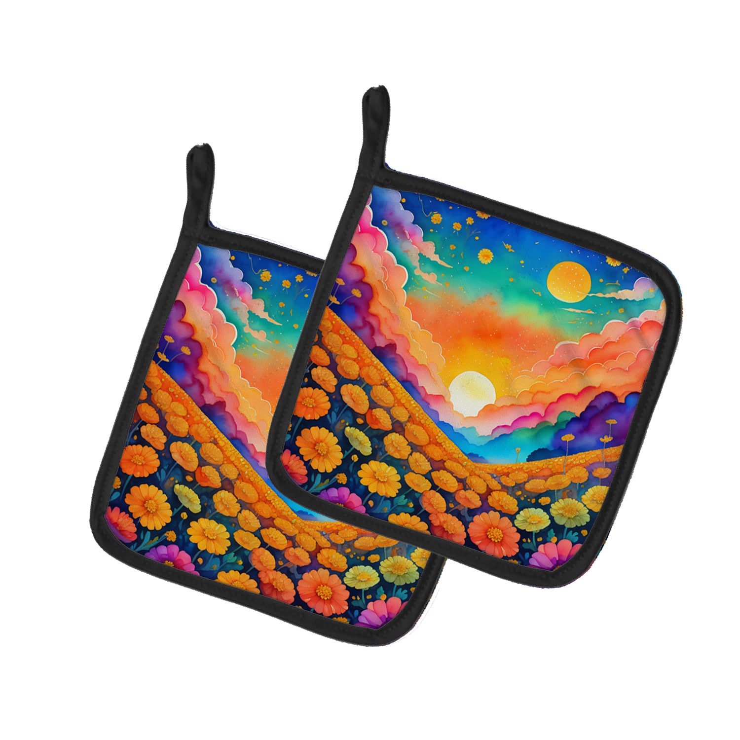 Buy this Colorful Marigolds Pair of Pot Holders