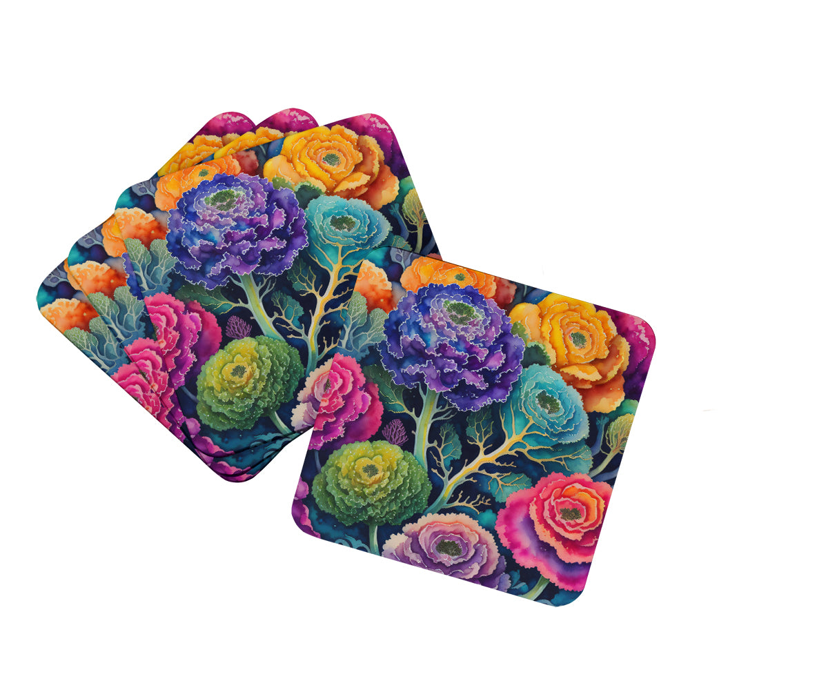 Buy this Colorful Ornamental Kale Foam Coaster Set of 4