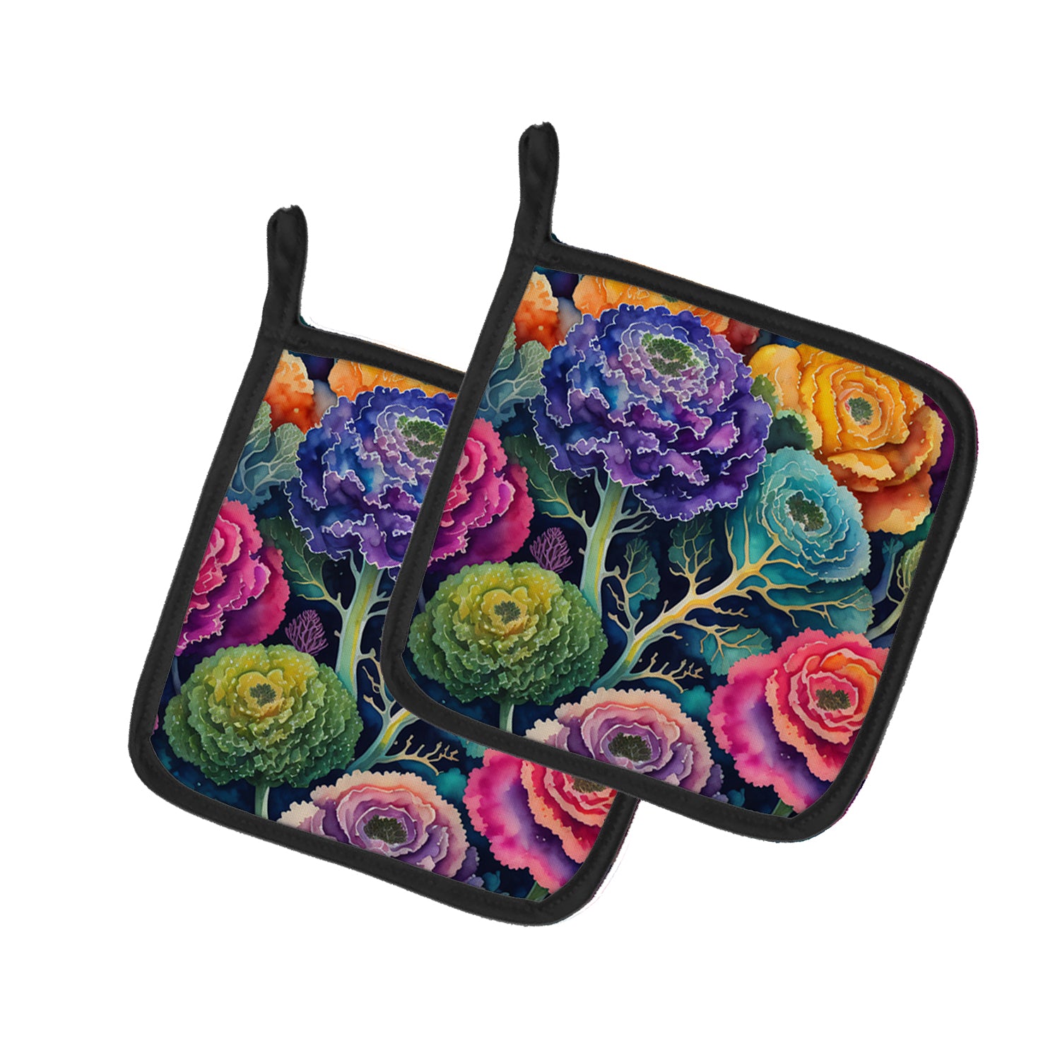 Buy this Colorful Ornamental Kale Pair of Pot Holders