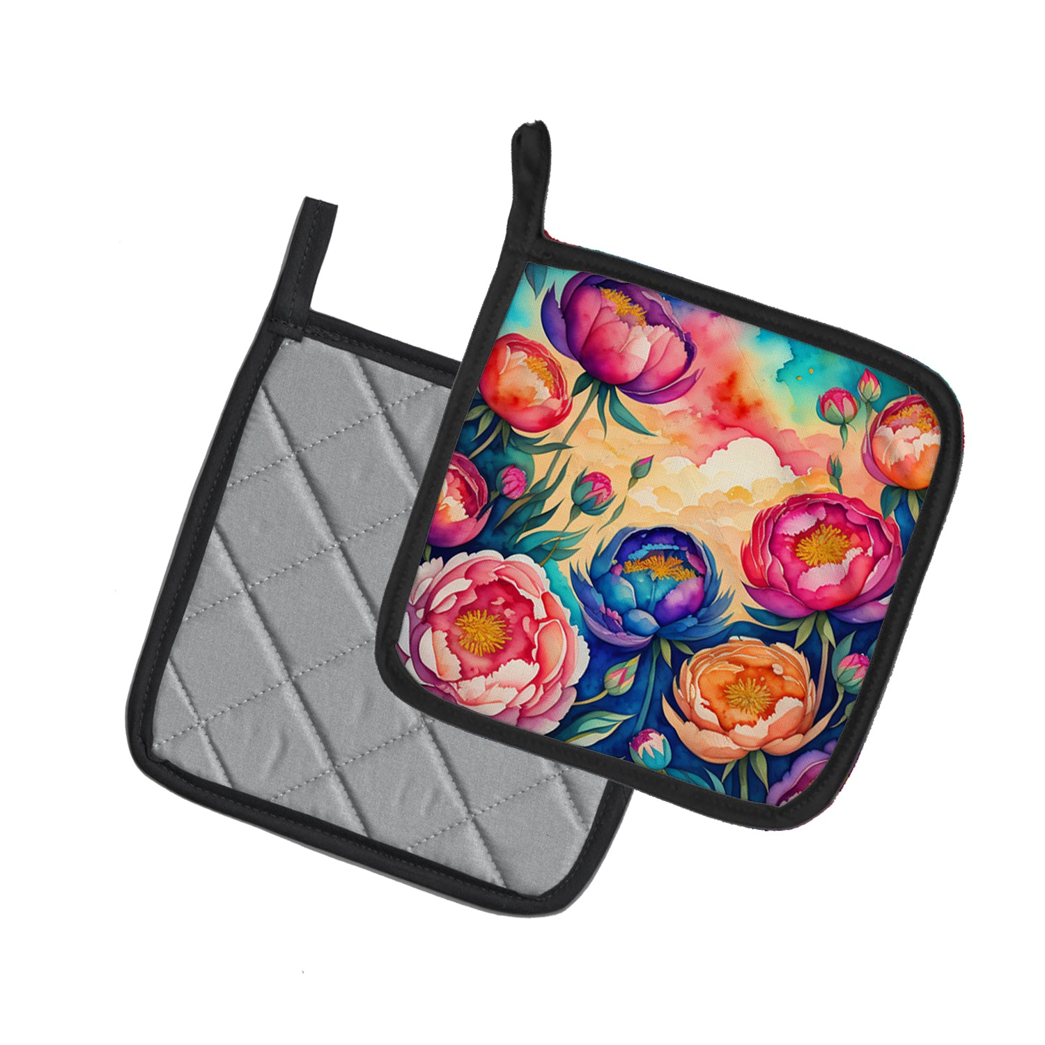 Buy this Colorful Peonies Pair of Pot Holders