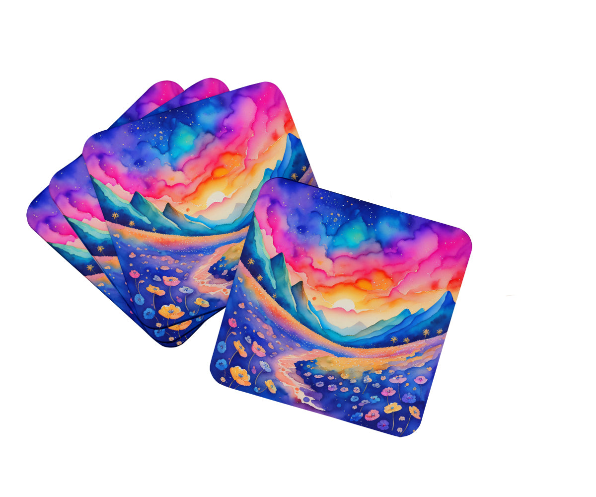 Buy this Colorful Periwinkles Foam Coaster Set of 4