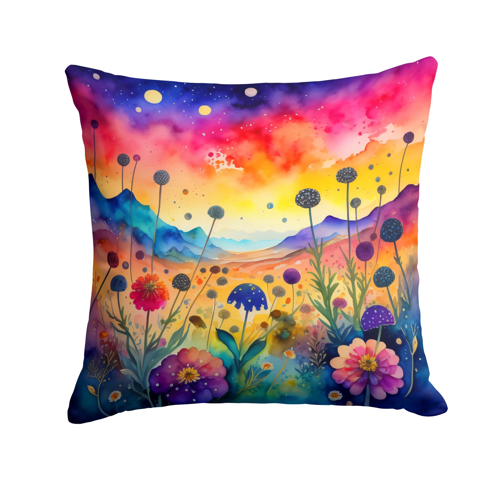 Buy this Colorful Scabiosa Fabric Decorative Pillow