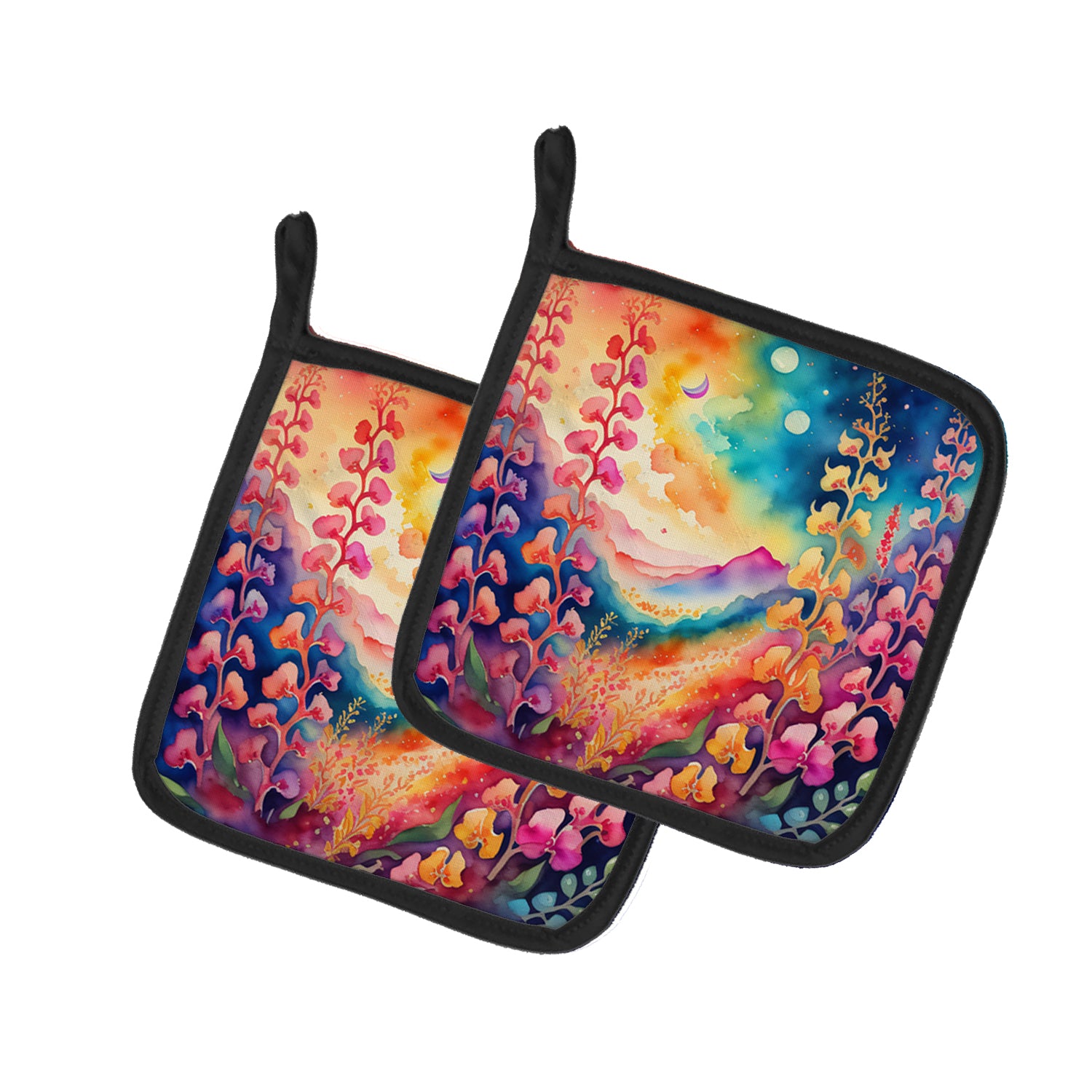 Buy this Colorful Snapdragon Pair of Pot Holders