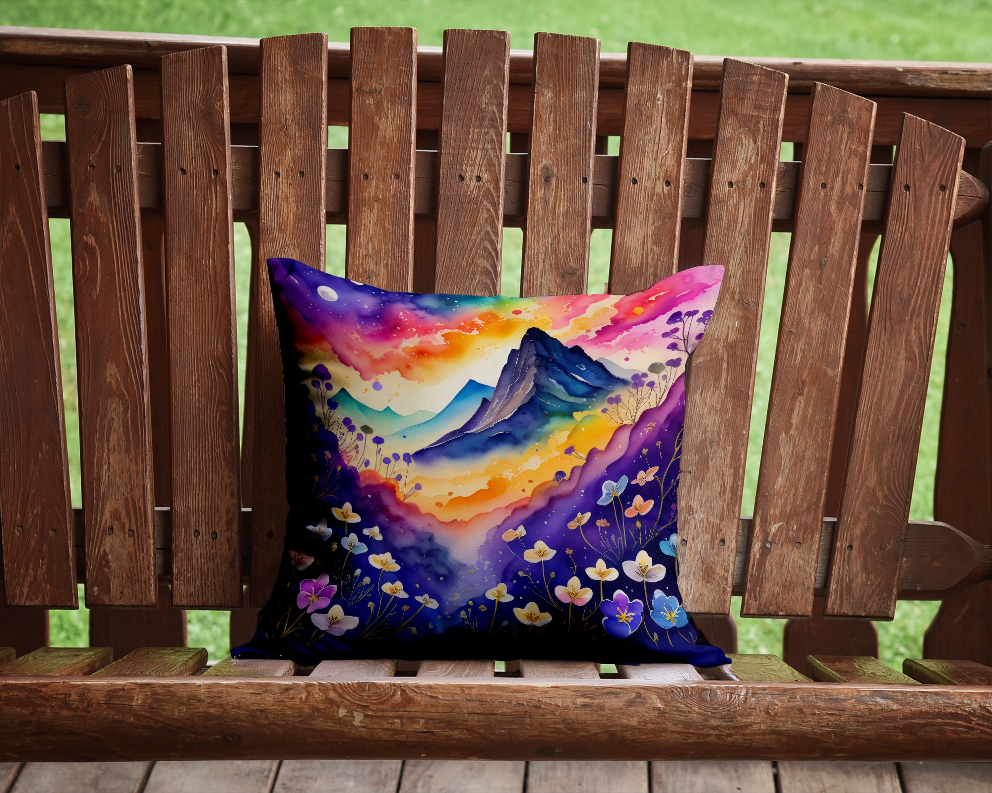 Colorful Violets Fabric Decorative Pillow