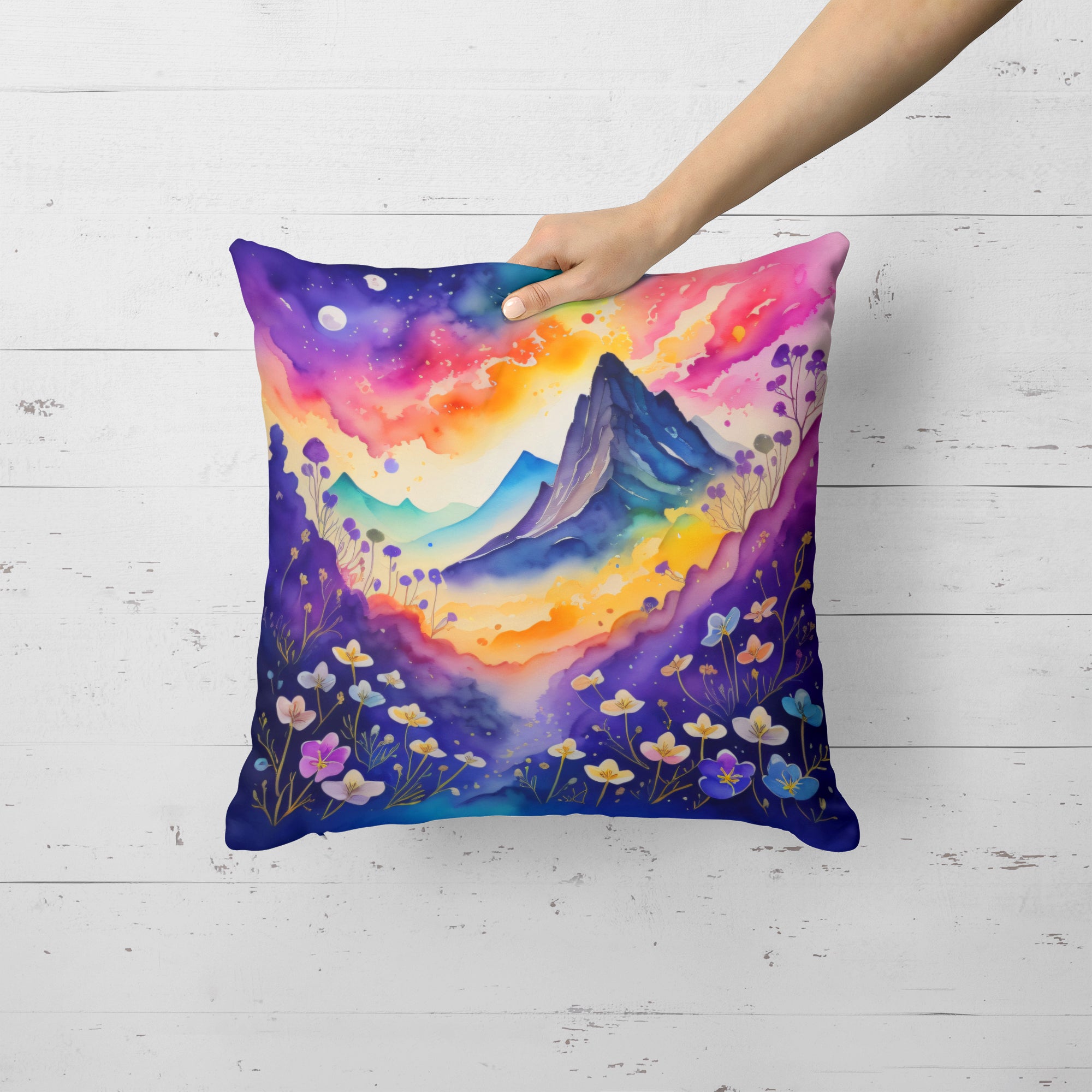 Buy this Colorful Violets Fabric Decorative Pillow